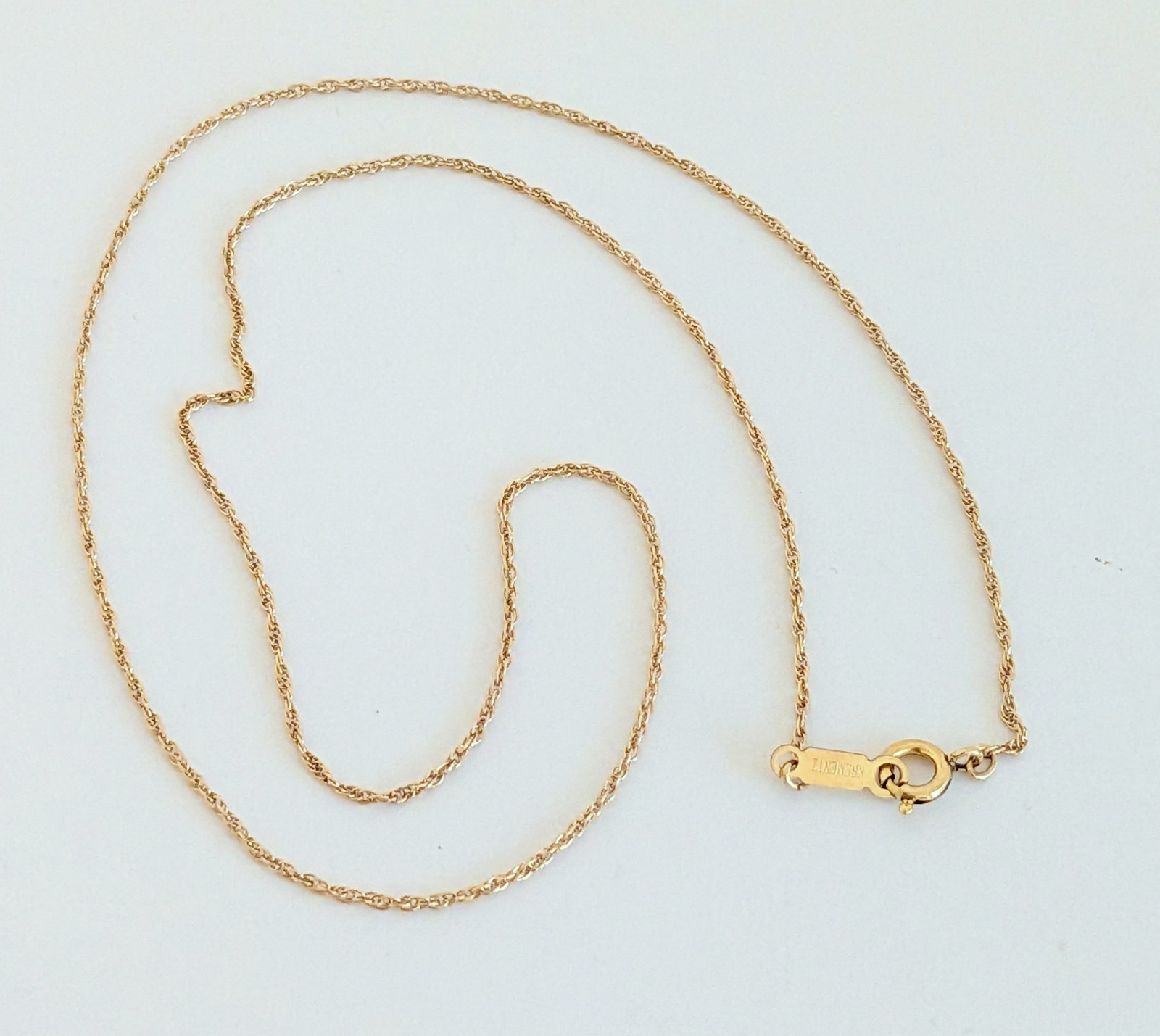 Vintage Krementz 12K GF Gold Filled Fine Necklace Chain 18.25″
