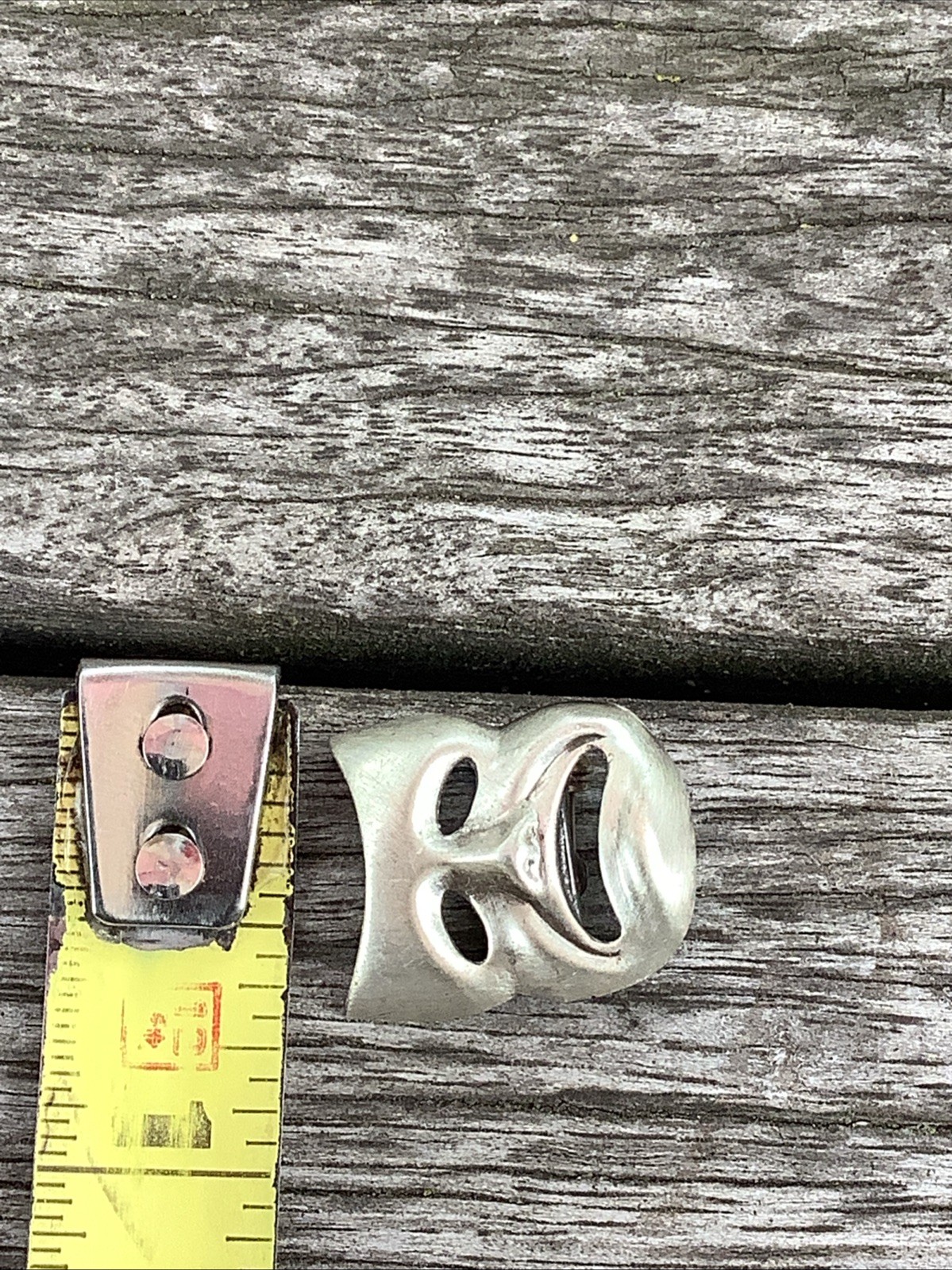 Vintage Mini Silver Mask Whimsical Pin Brooch