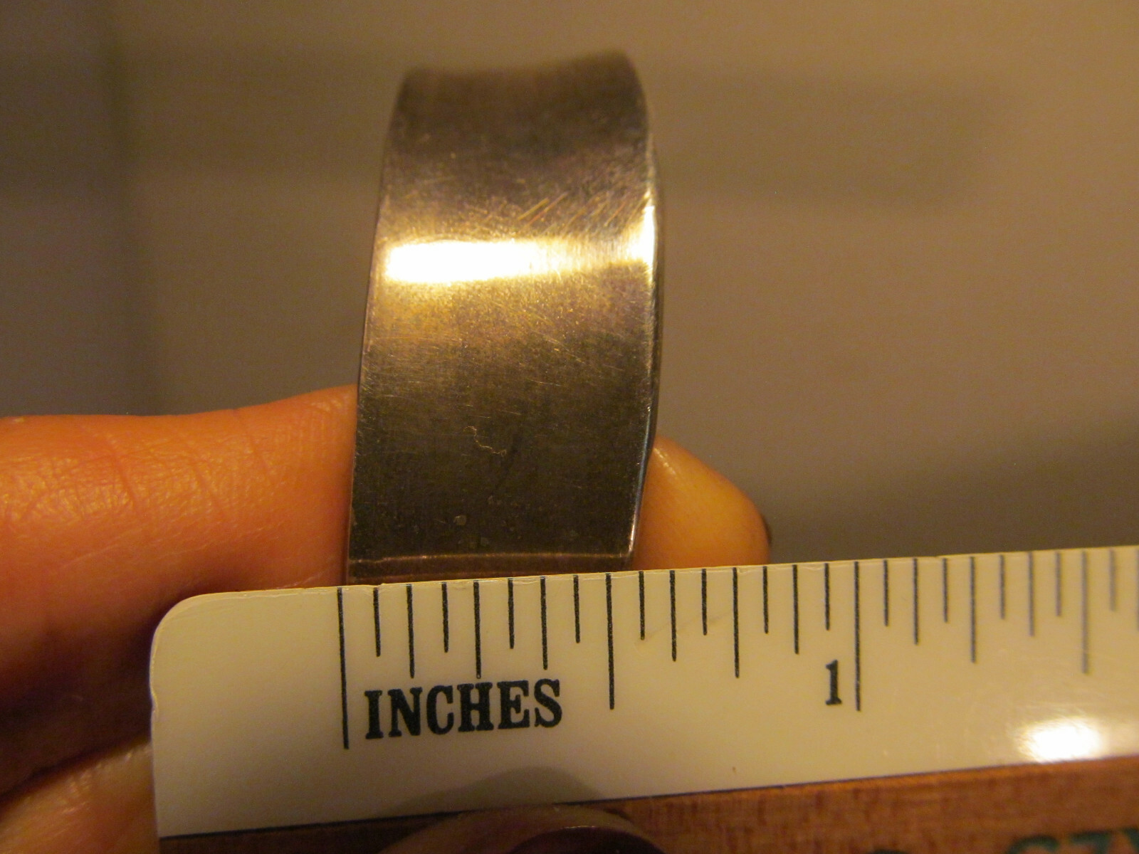 Vintage 925 Sterling Silver Wavy Pattern Band Cuff bracelet 21.4g