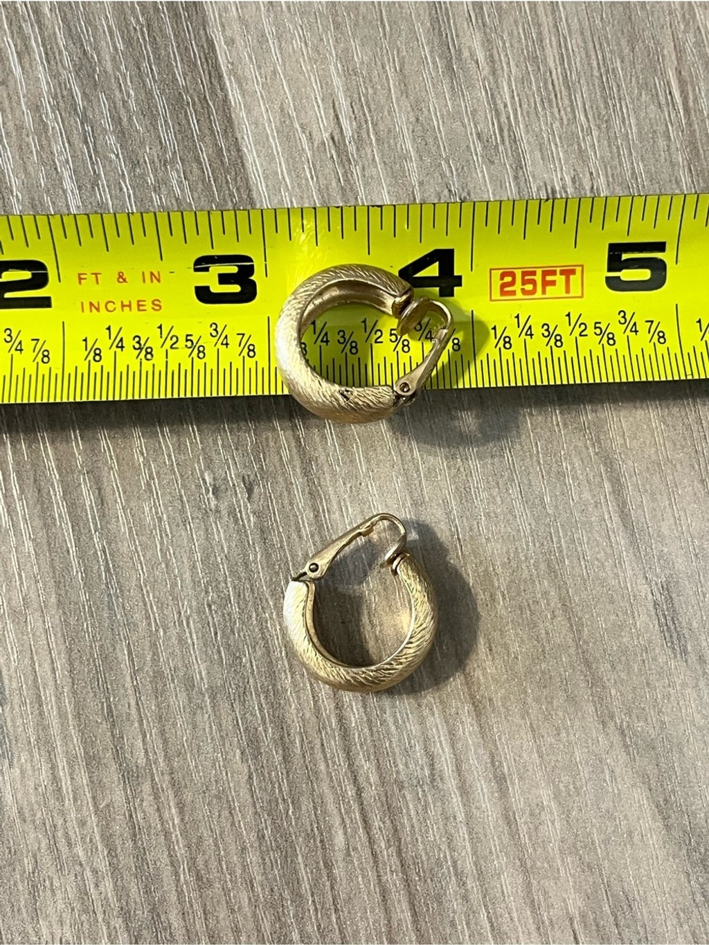 Vintage Hoop Clip-On Earrings Lot of 4 Gold Tone 2 Signed Avon Textured MCM