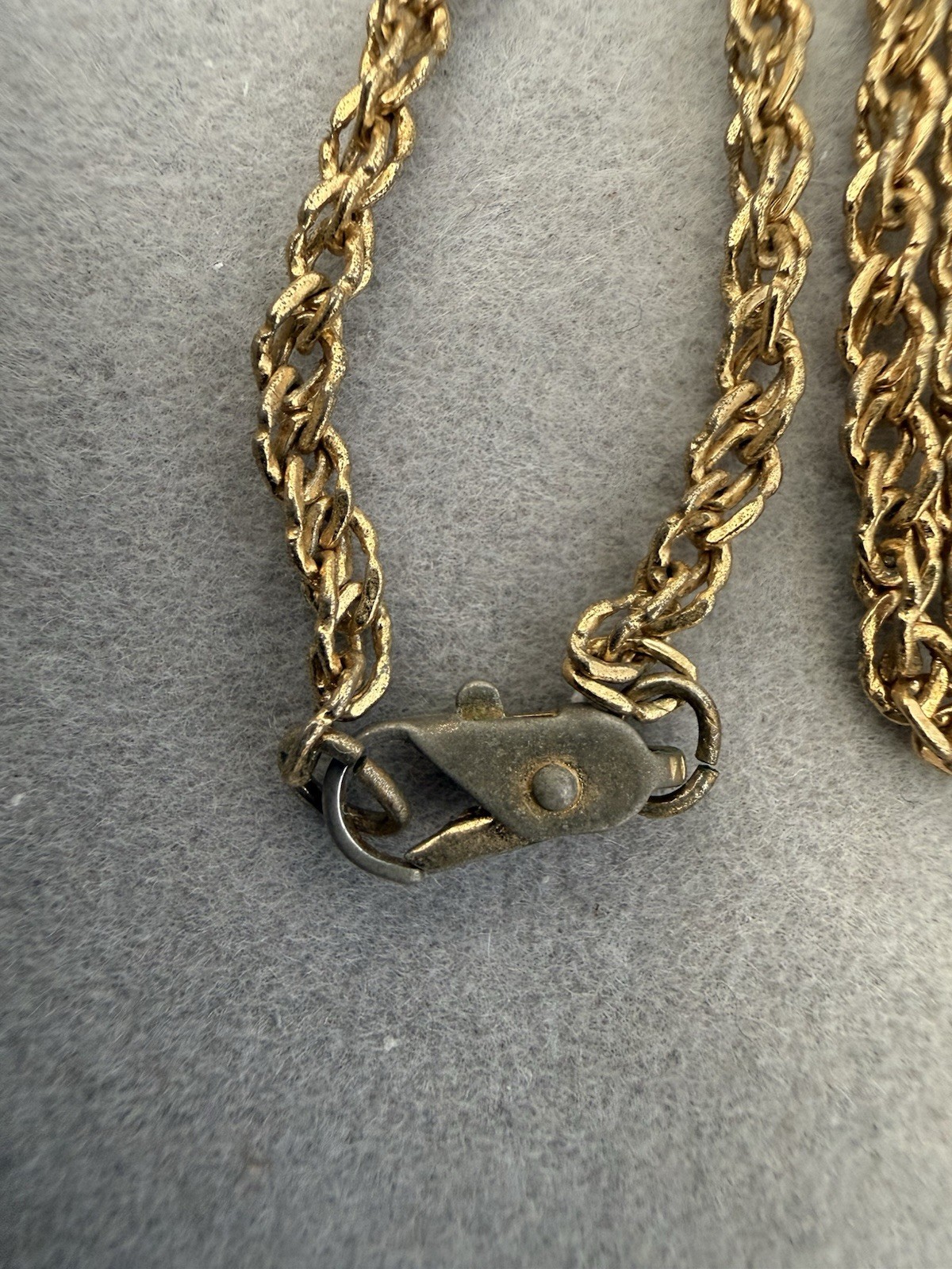 Vintage Accessocraft Egyptian Revival Ankh Pendant Necklace Enamel w/Gold Finish