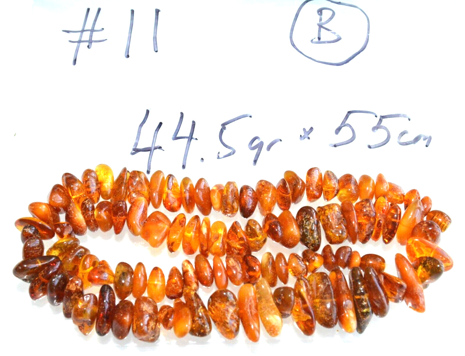 ✅55cm = 45gr RUSSIAN SOVIET BALTIC AMBER BEAD NECKLACE 琥珀 BRACELET STONE PENDANT