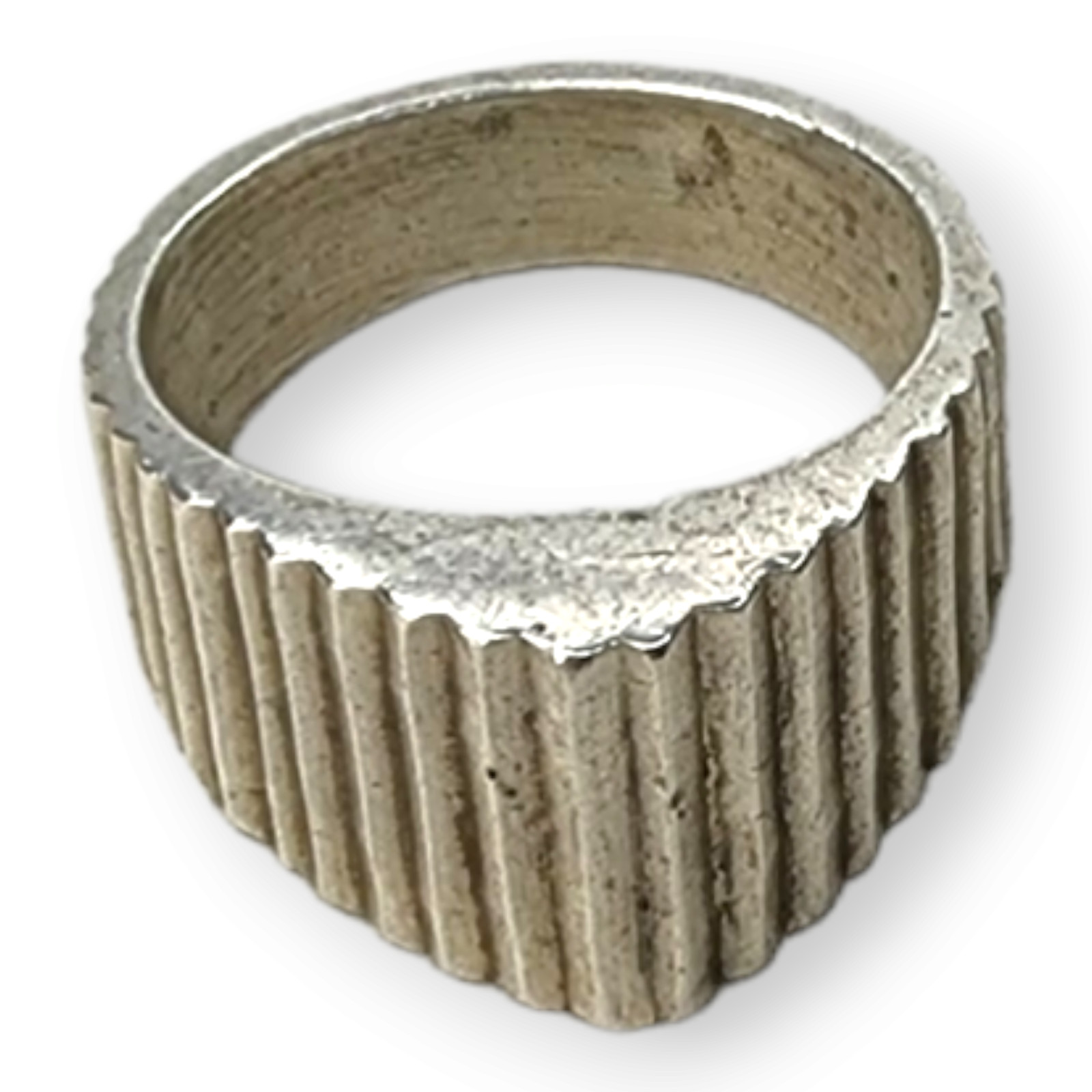 Vintage Sterling Silver 925 Chunky Stair Step Ring Size 8.25