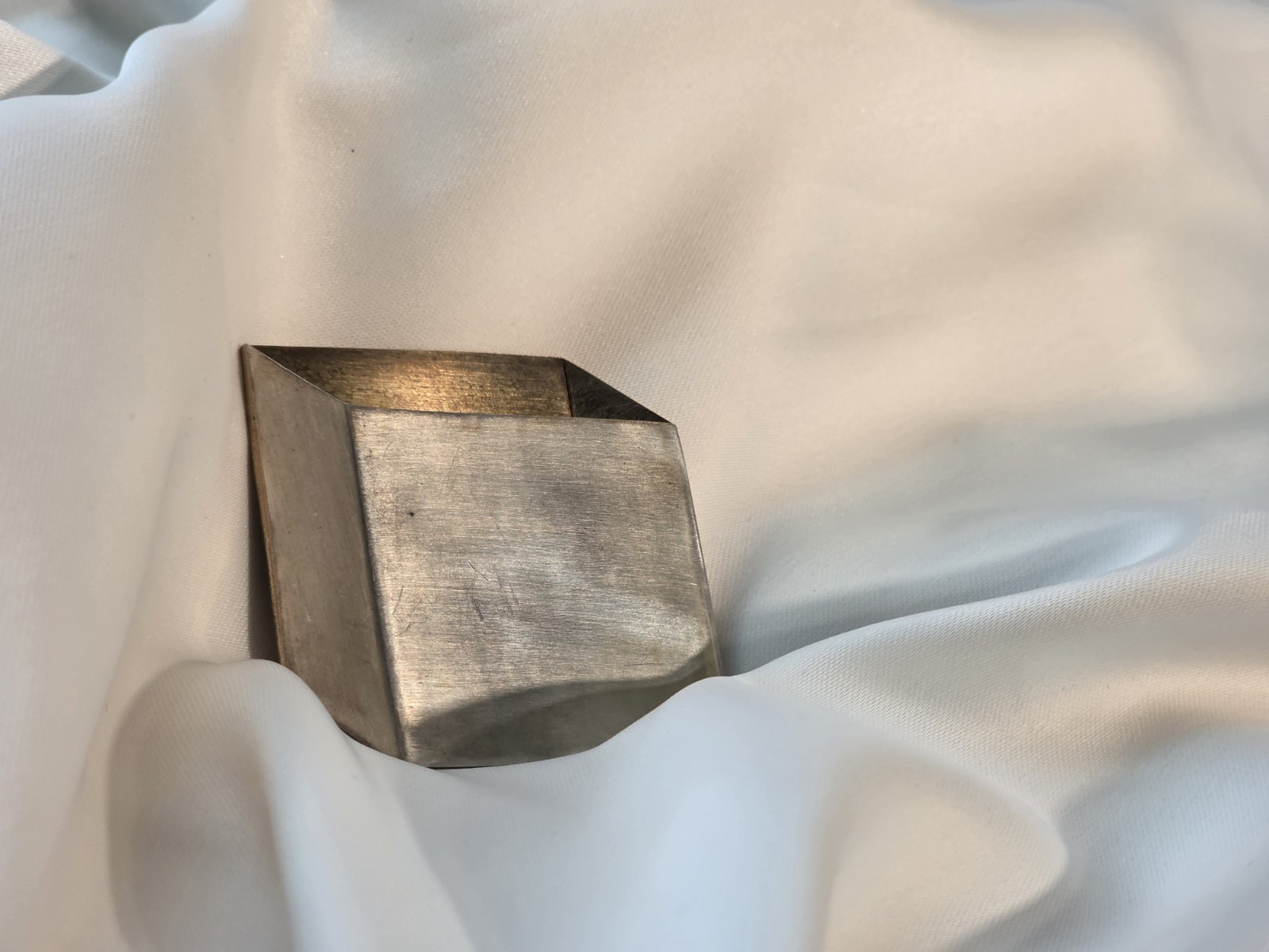 Vintage MCM Geometric Brooch Pendant 97.2% High-Purity Modernist Two-Tone 26.2 g