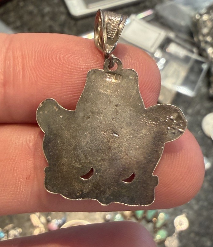 Vintage 925 Sterling Silver Betty Boop Pendant Charm Diamond Cut 3.3 Gr W/ Bail