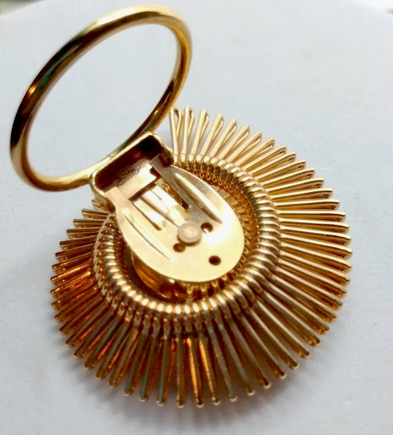 Vintage Gold Toned Western Germany Modernist Scarf Clip Designer Style Gift Lot