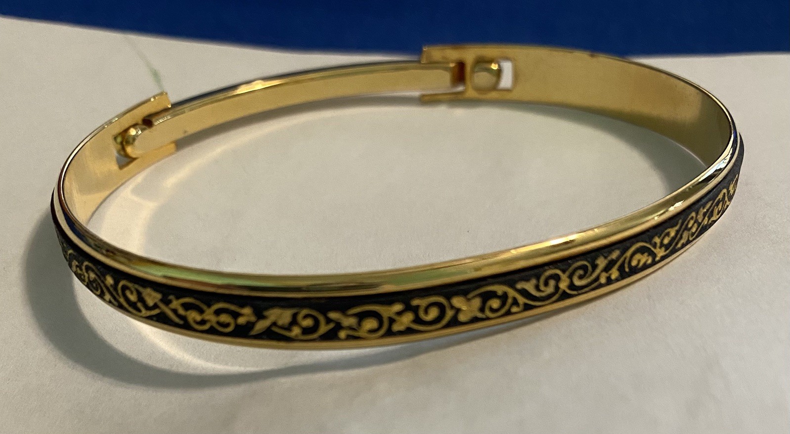 Toledo damascene 24kt gold inlay bracelet and earring set
