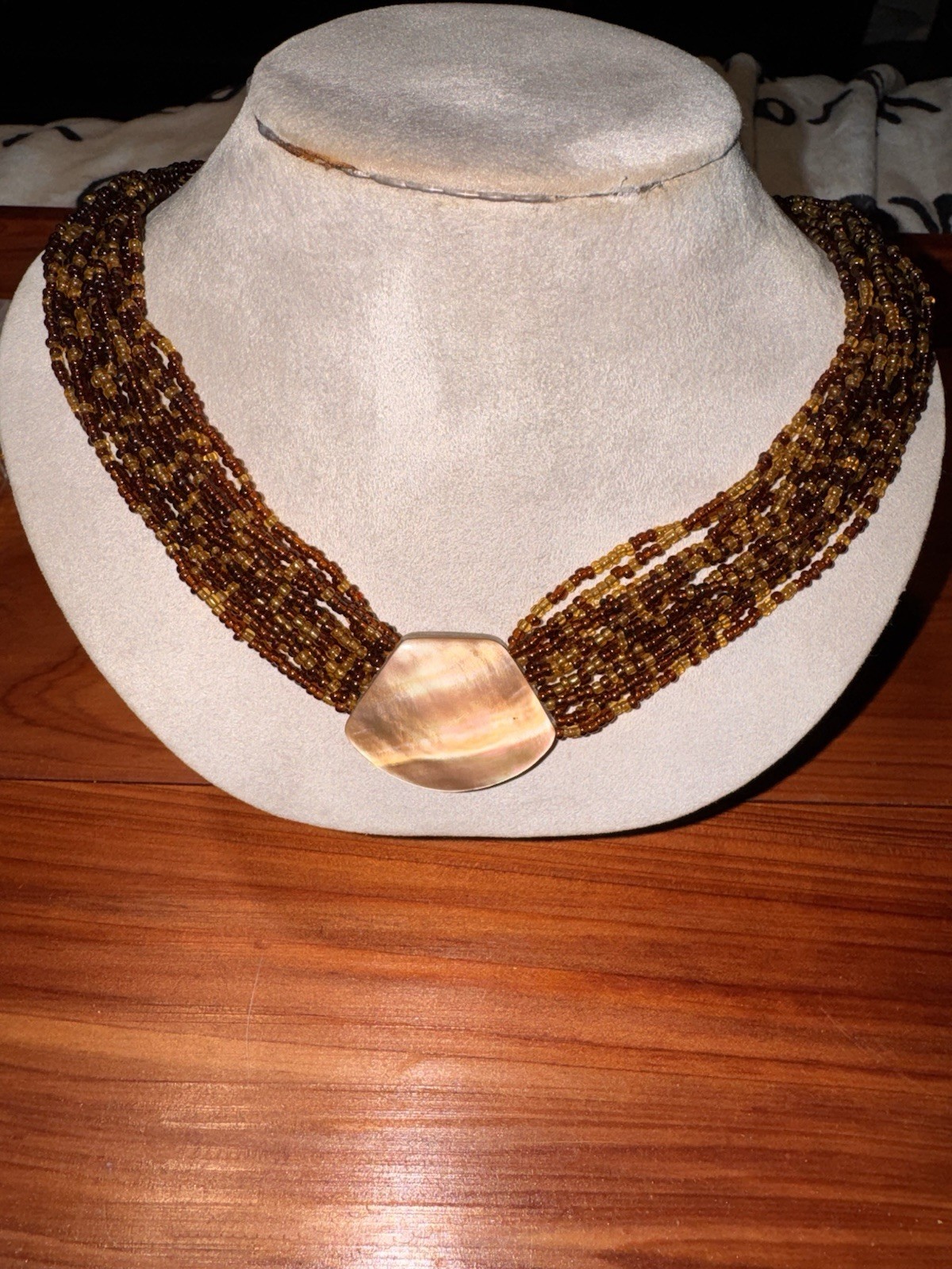 Vintage Sea Bead Fall Colors Handcrafted