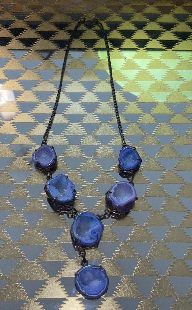 Vintage Purple/Blue Geode Necklace