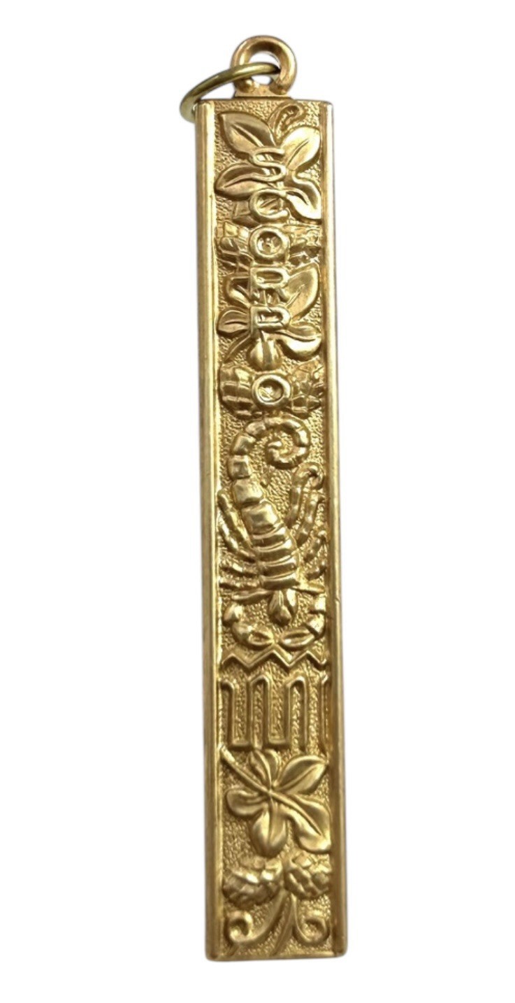 Vintage Scorpio Pendant Scorpion Zodiac Charm Sign Jewelry Vintage Brass