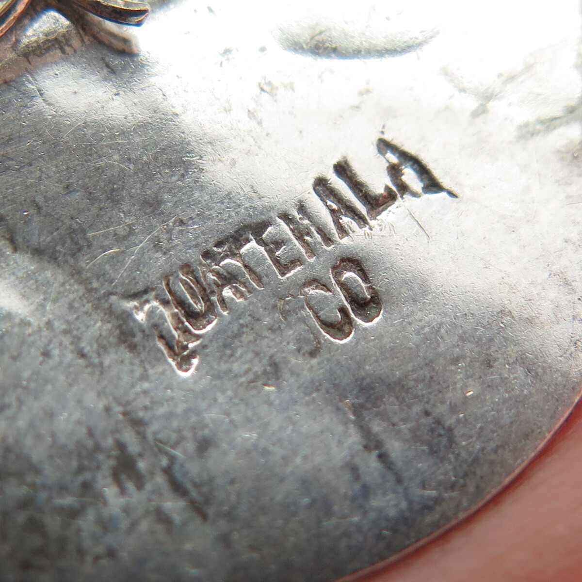 900 Silver Vintage Guatemala Tribal Hunter Oxidized Round Pin Brooch