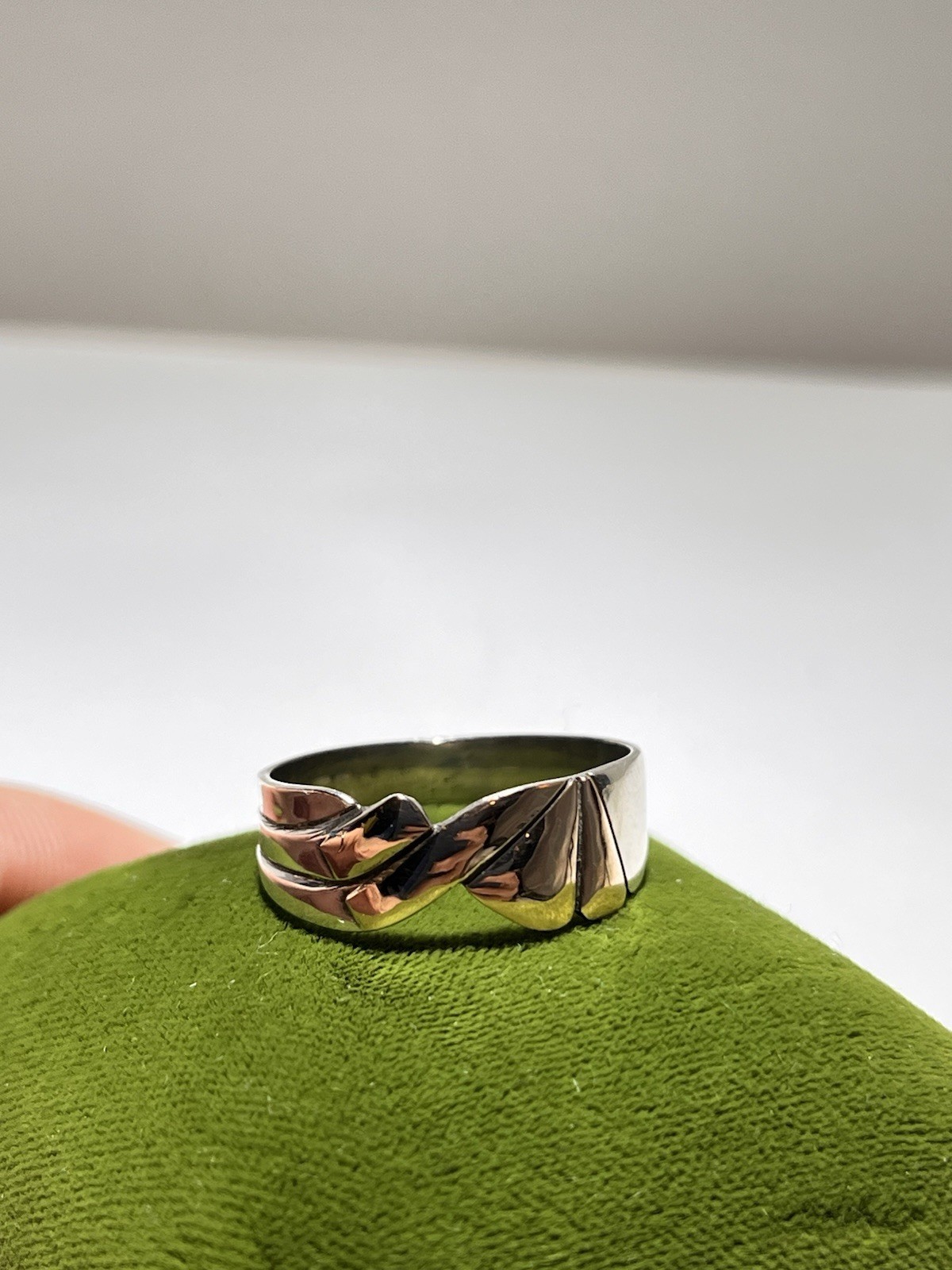Vintage Antique 18 Karat Gold And .925 Silver Ring Size 9 3.5 Grams
