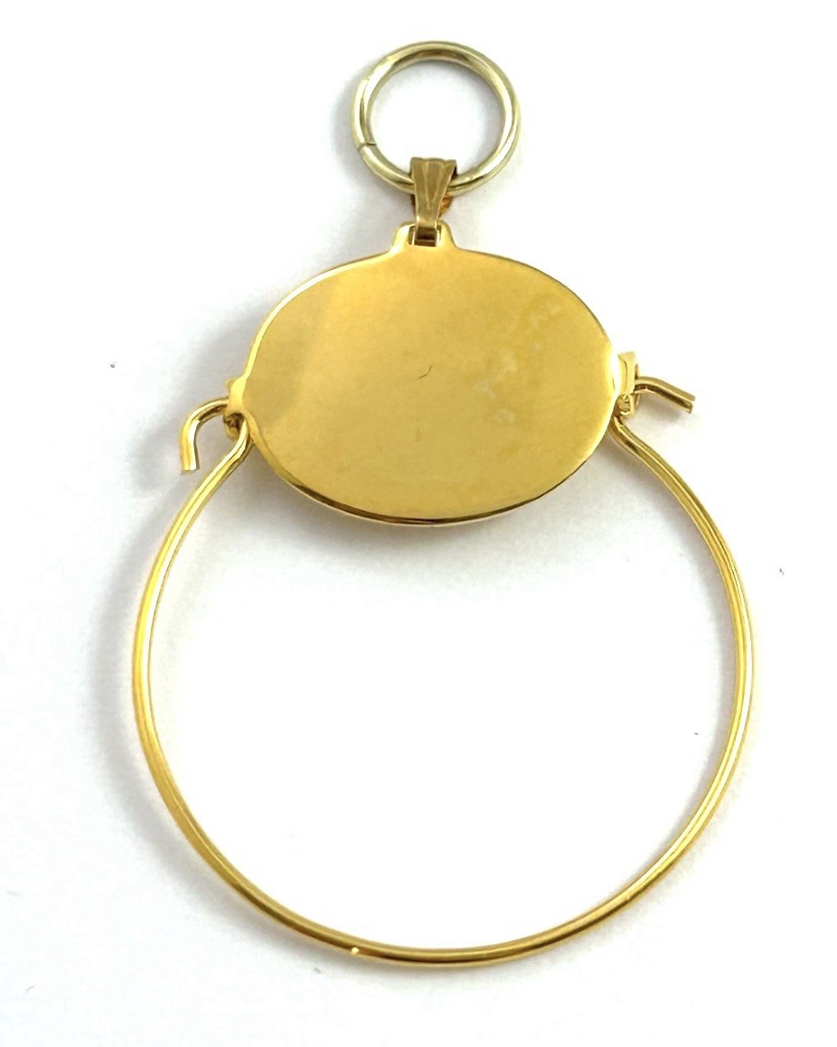 Vintage Charm Holder Pendant Vintage Jewelry Gold Plated Metal