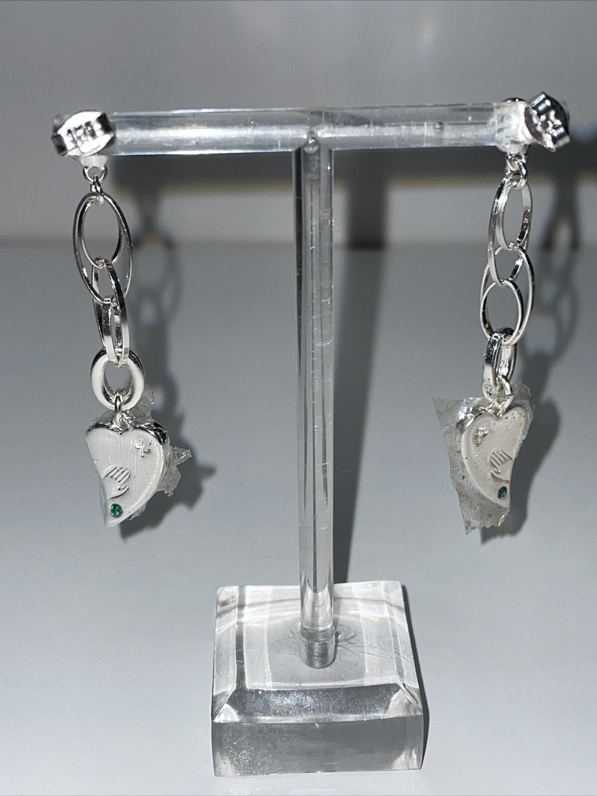 HSN Evolve John Edward Silvertone Hand On My Heart Fashion Jewelry Set READ A311