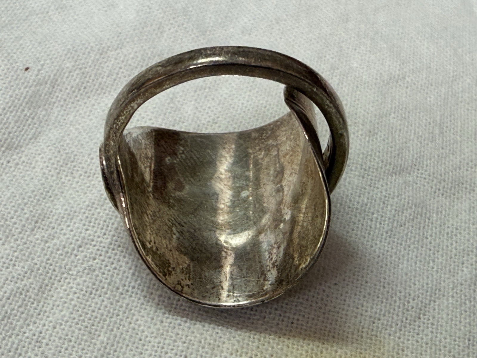 Vintage English Sheffield Sterling Silver James Deakin And Sons Spoon Ring, 9