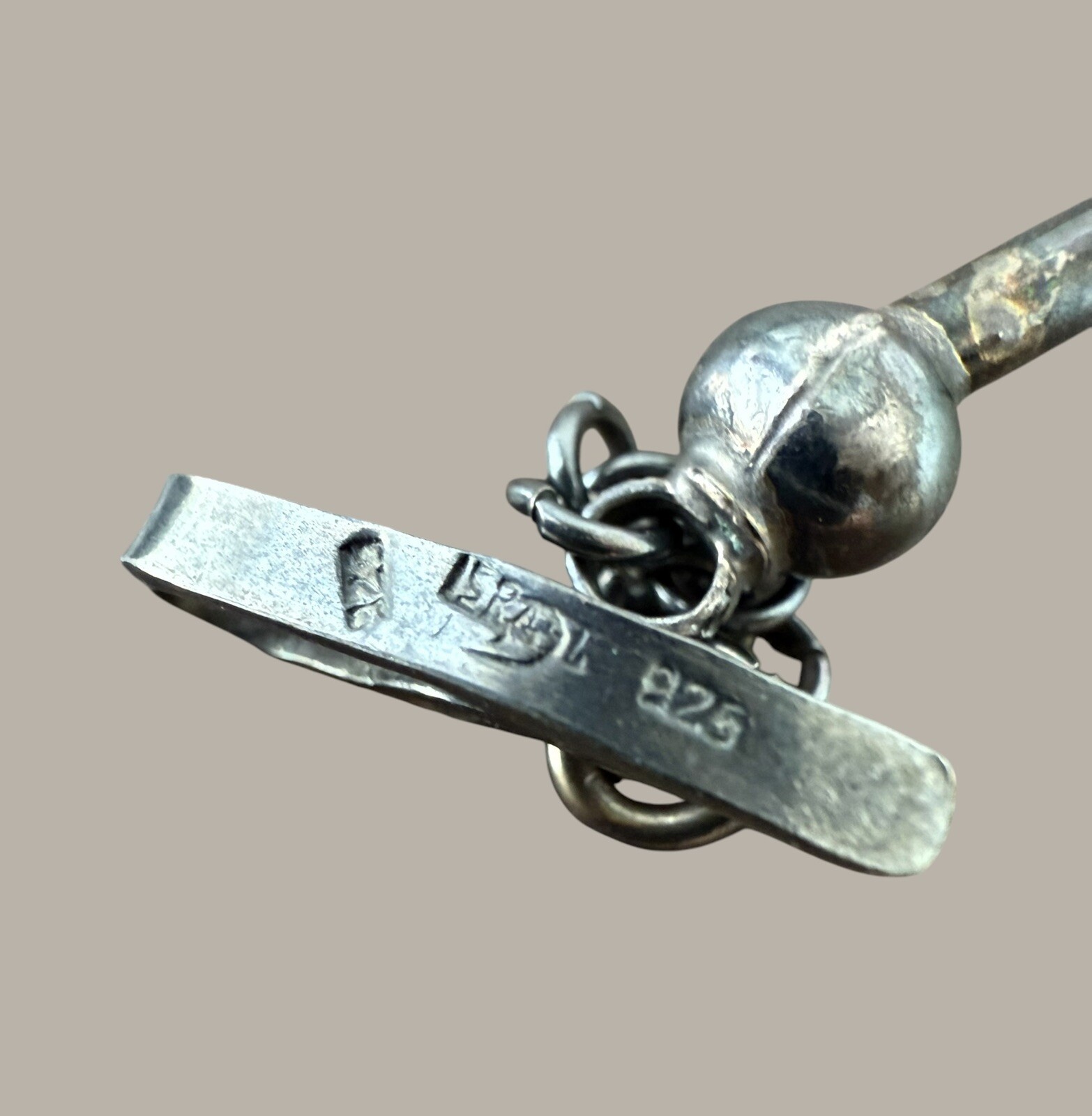 Vintage MCM Sterling Silver Artisan Hand Made Israel Necklace – Needs Repair