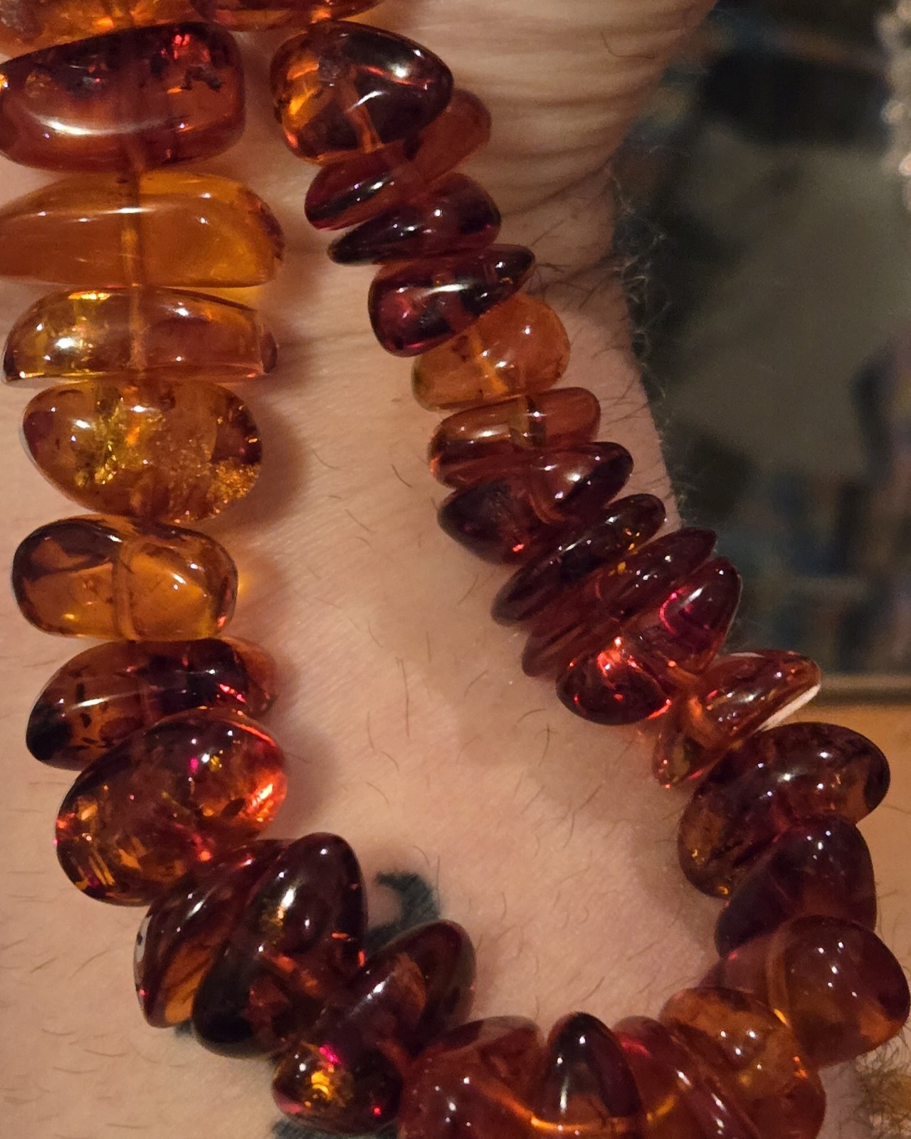 Stunning Vintage Genuine Natural Baltic Honey Cognac Amber Necklace 76 Grams