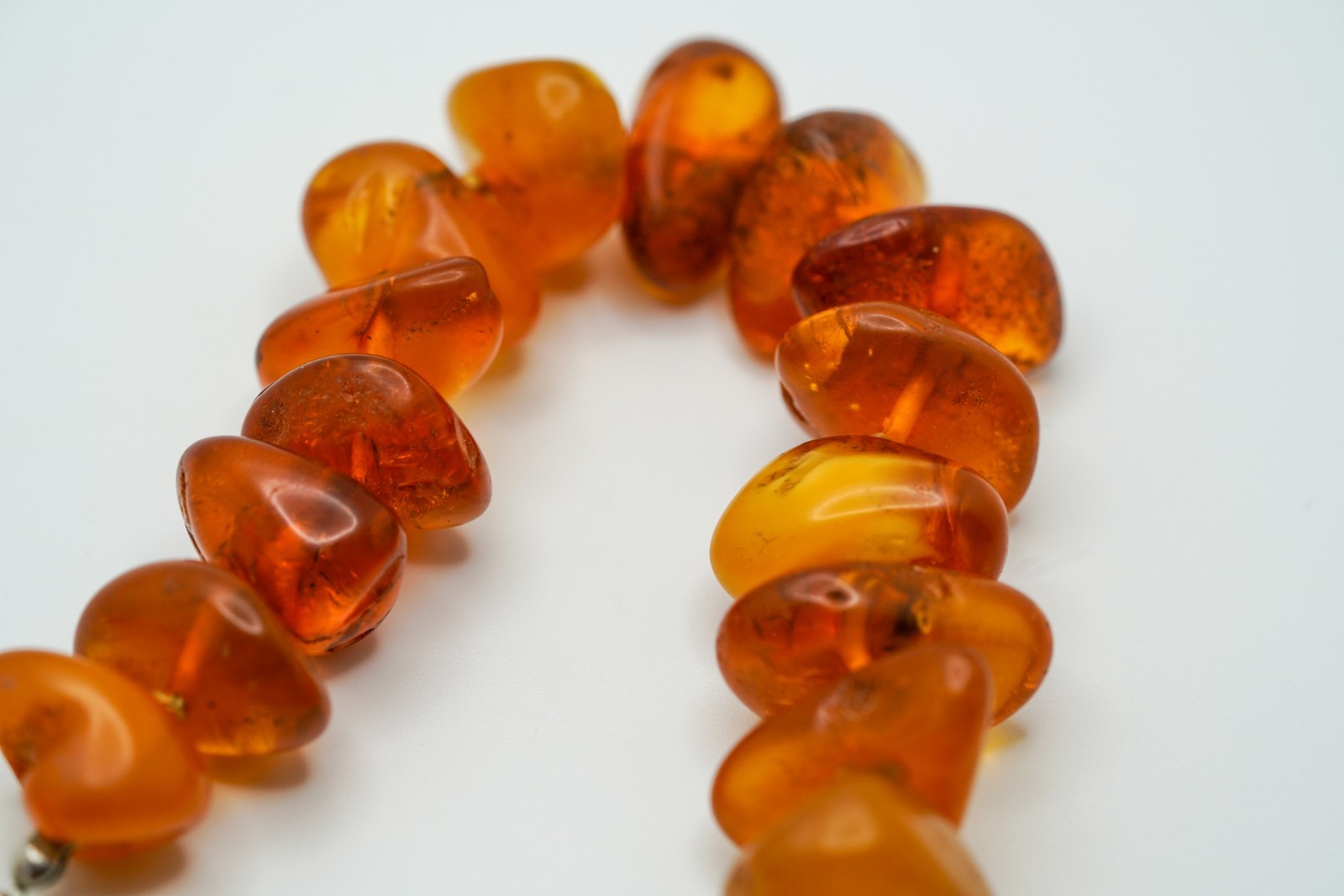 Vintage Chunky Amber Bead Necklace 18″ x 17mm 62g JB45