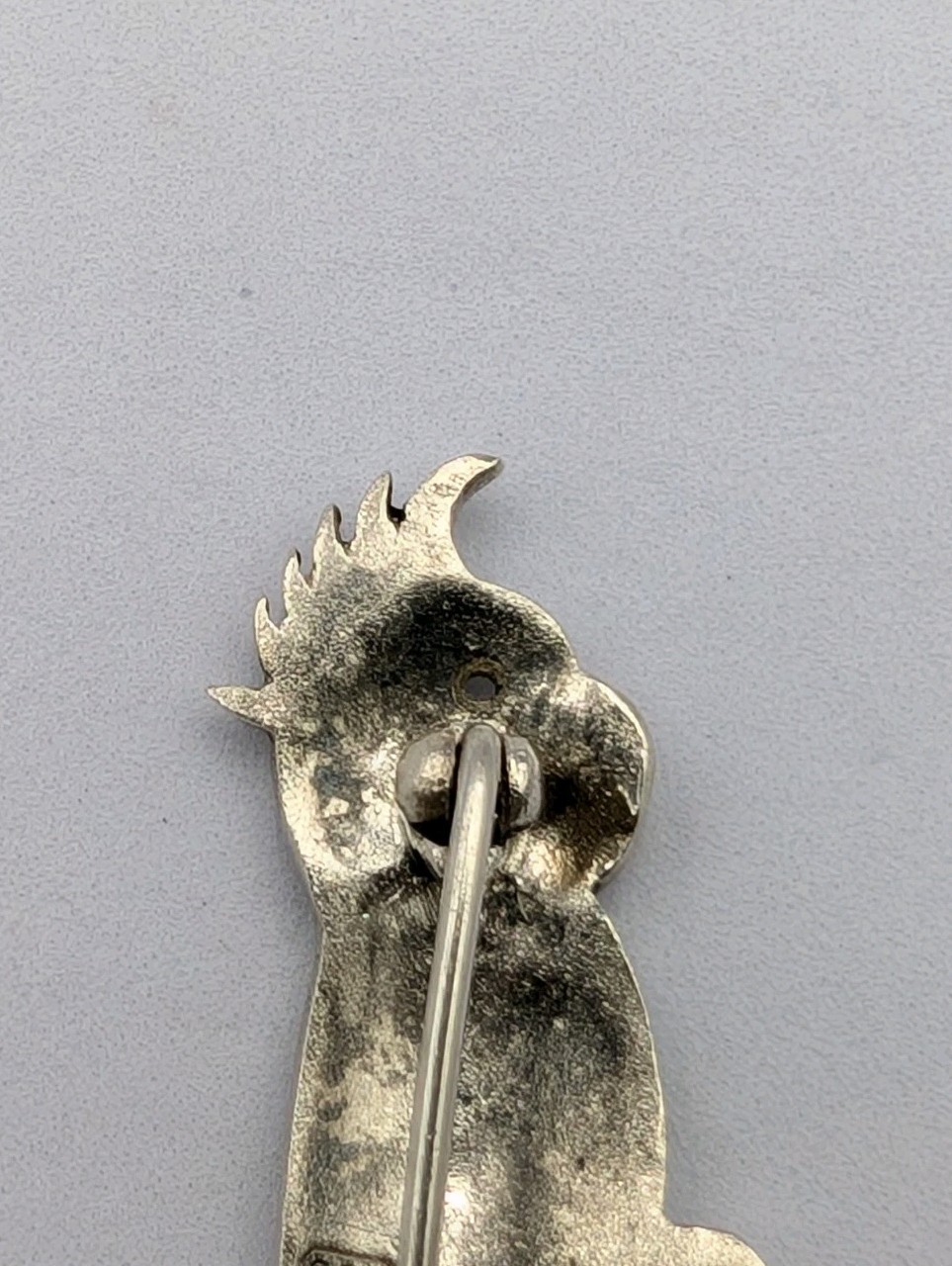 Vtg Australia Sterling Silver Cockatoo Parrot Brooch Pin 925 Map Mark C-Clasp