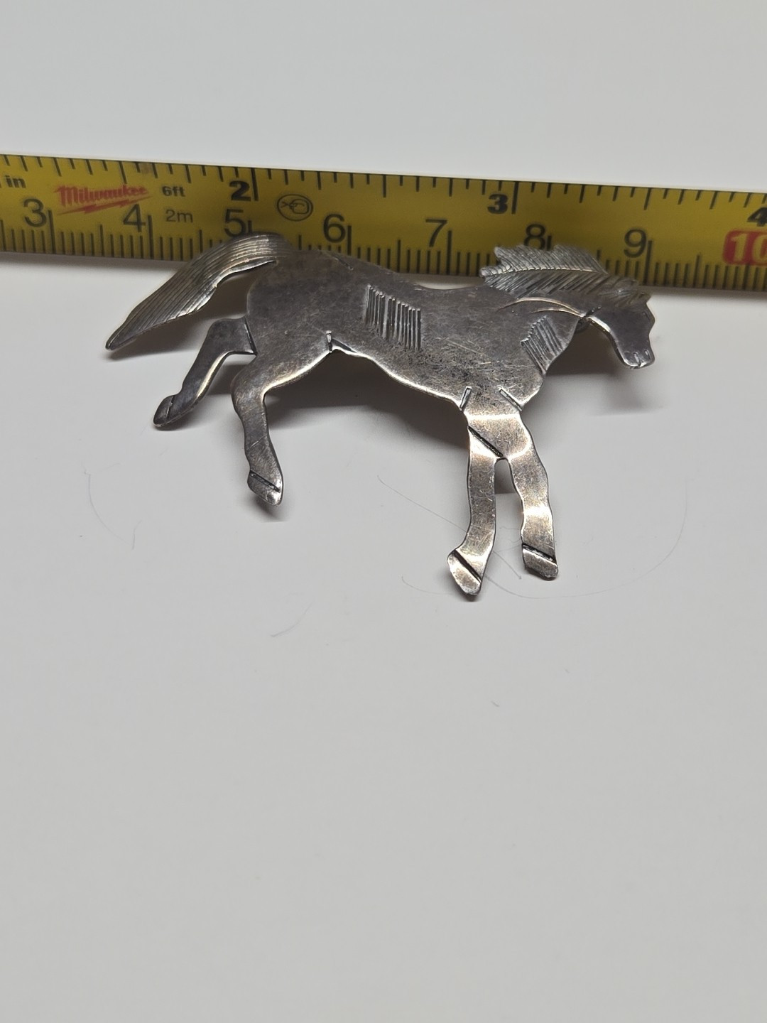 Vintage Ben J Chavez Sterling Horse Brooch Pendant