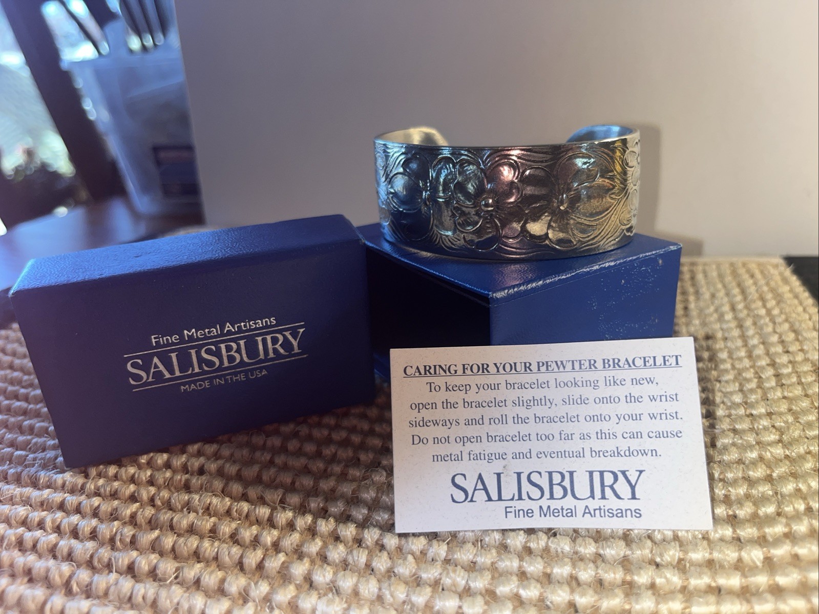 Salisbury Pewter Dogwood July Bracelet New In Box