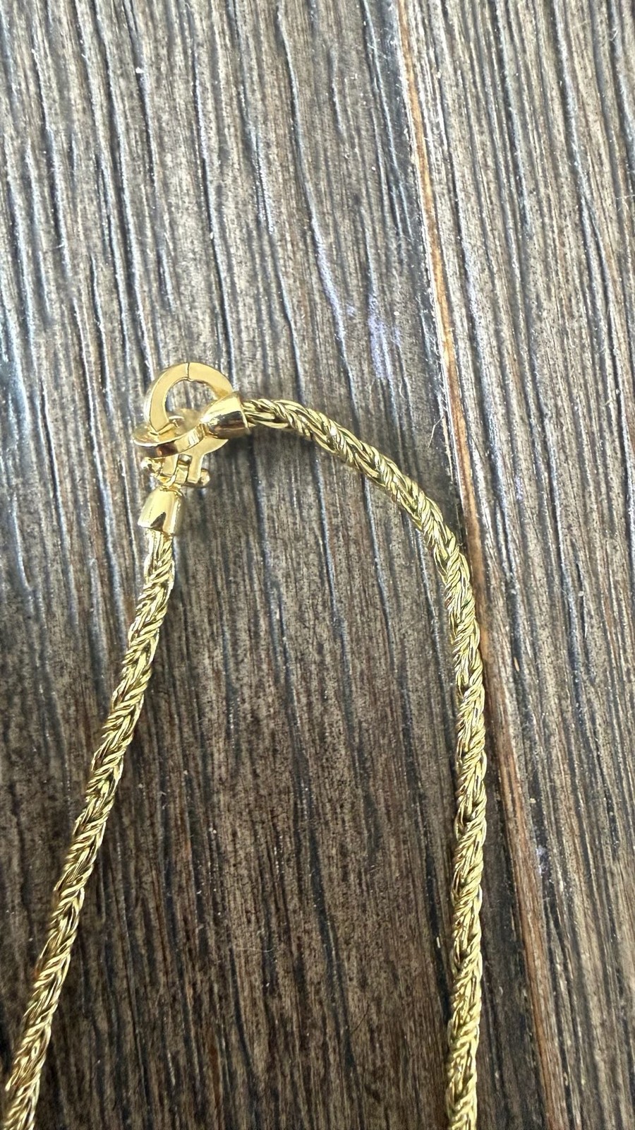 Vintage Grosse Gold Tone Wheat Chain Necklace