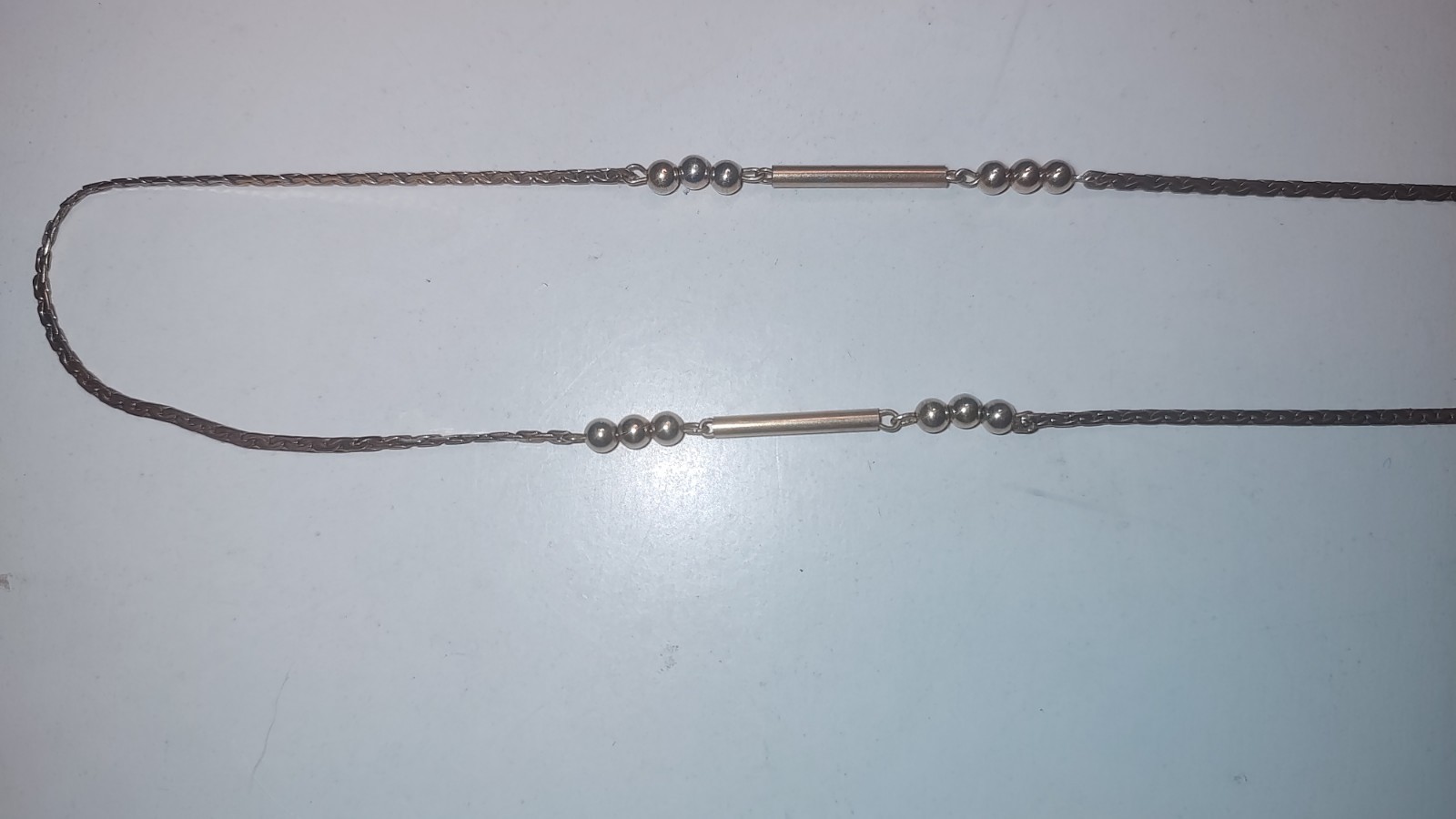 Gold Fill Bar Station Necklace