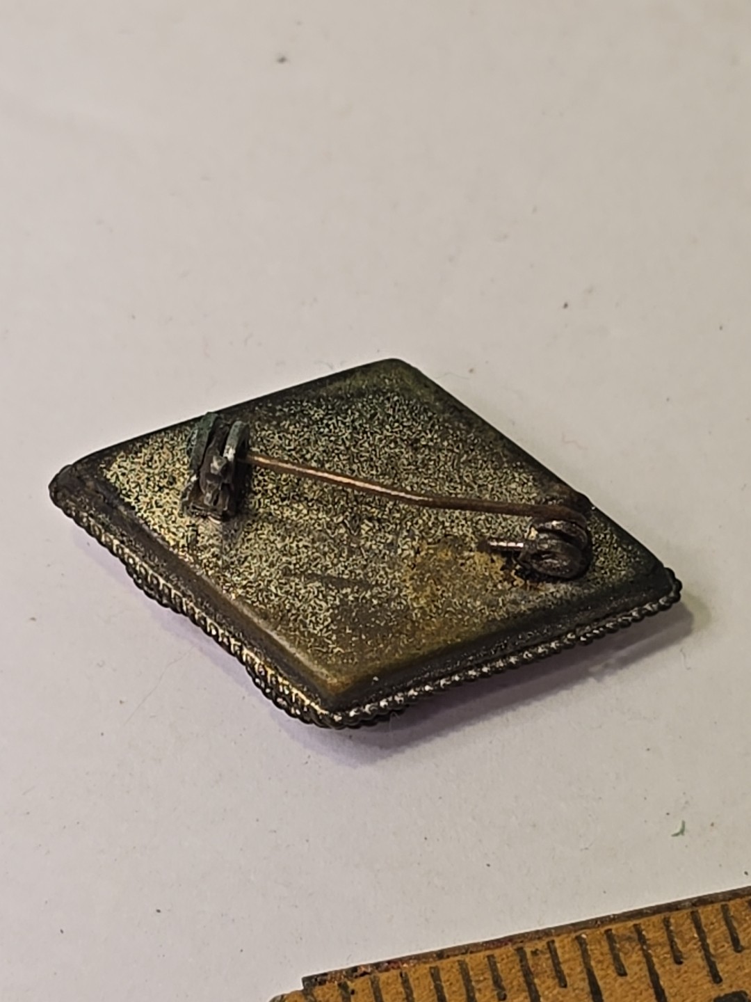 Vintage Italian Micro Mosaic Floral Brooch Pin