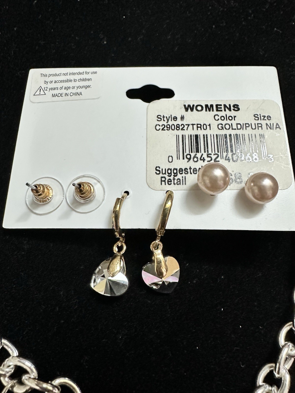 Napier Silver Tone Safari Themed Charm Bracelet Ashley Cooper Pierced Earrings