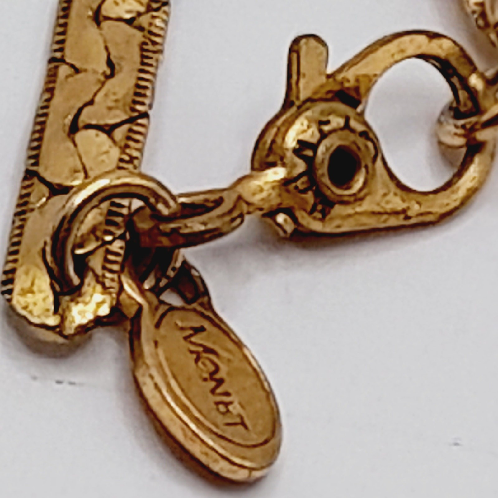 Vintage Monet 30” Gold Chain Necklace Sister Clasp w/ Removable Pendant