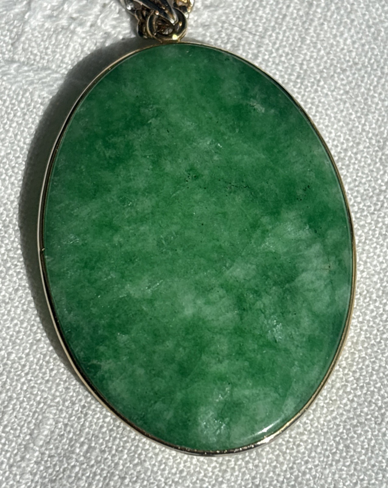 Vintage Jade Gemstone 2”x1.5”Pendant w/gold Tone Dragon Overlay,2 Jade Earrings