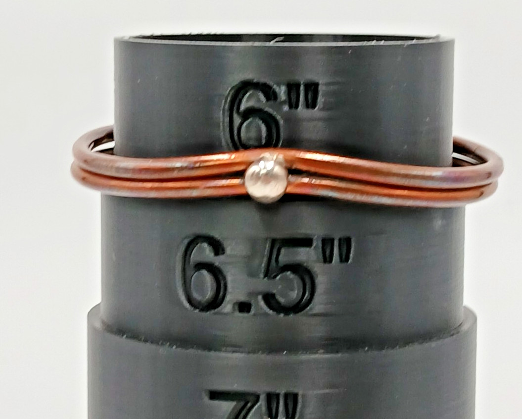 VTG Sterling Signed Cuff Bracelet 2.5in Unisex Solid Stacked Tube 15g Bead