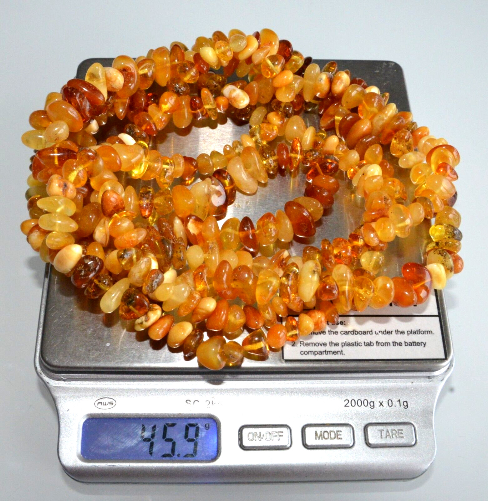 ✅135 cm=46gr RUSSIAN SOVIET BALTIC AMBER BEAD NECKLACE 琥珀 BRACELET STONE PENDANT