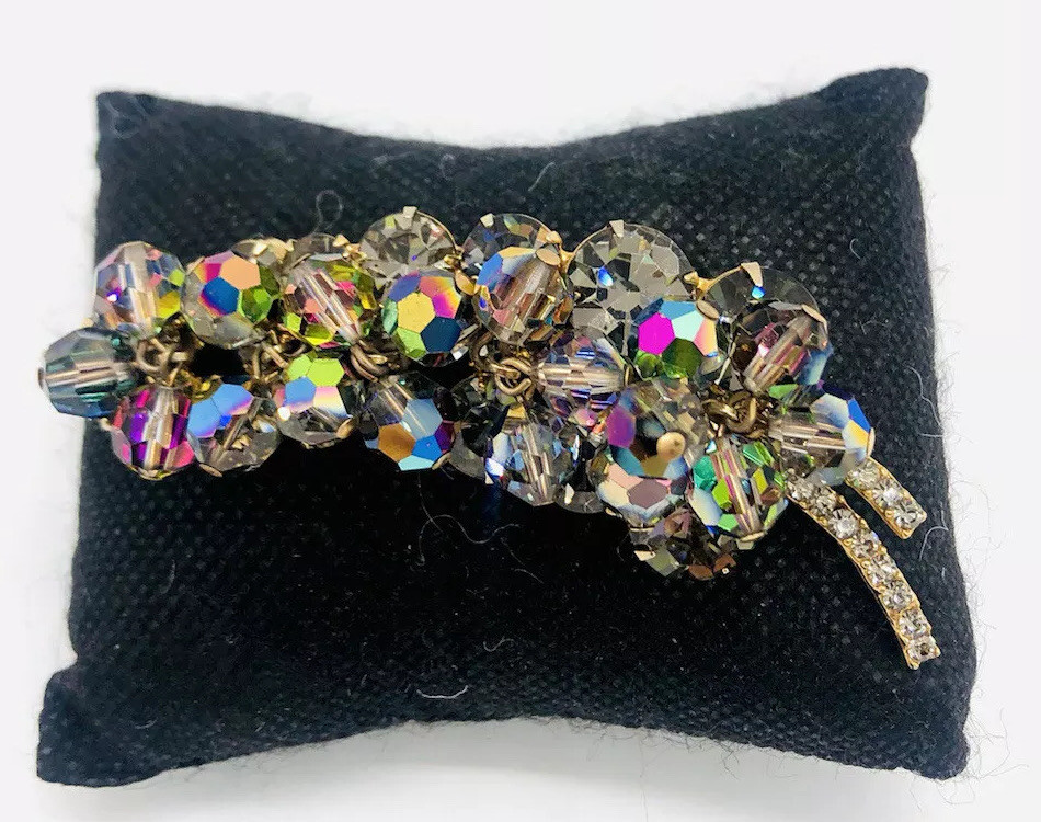 JULIANA Delizza & Elster AB Smokey Topaz Cha Cha Brooch Vintage Jewelry
