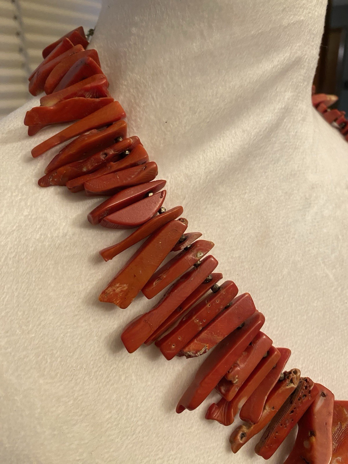 Vintage Red Coral Necklace Estate Sale Jewelry