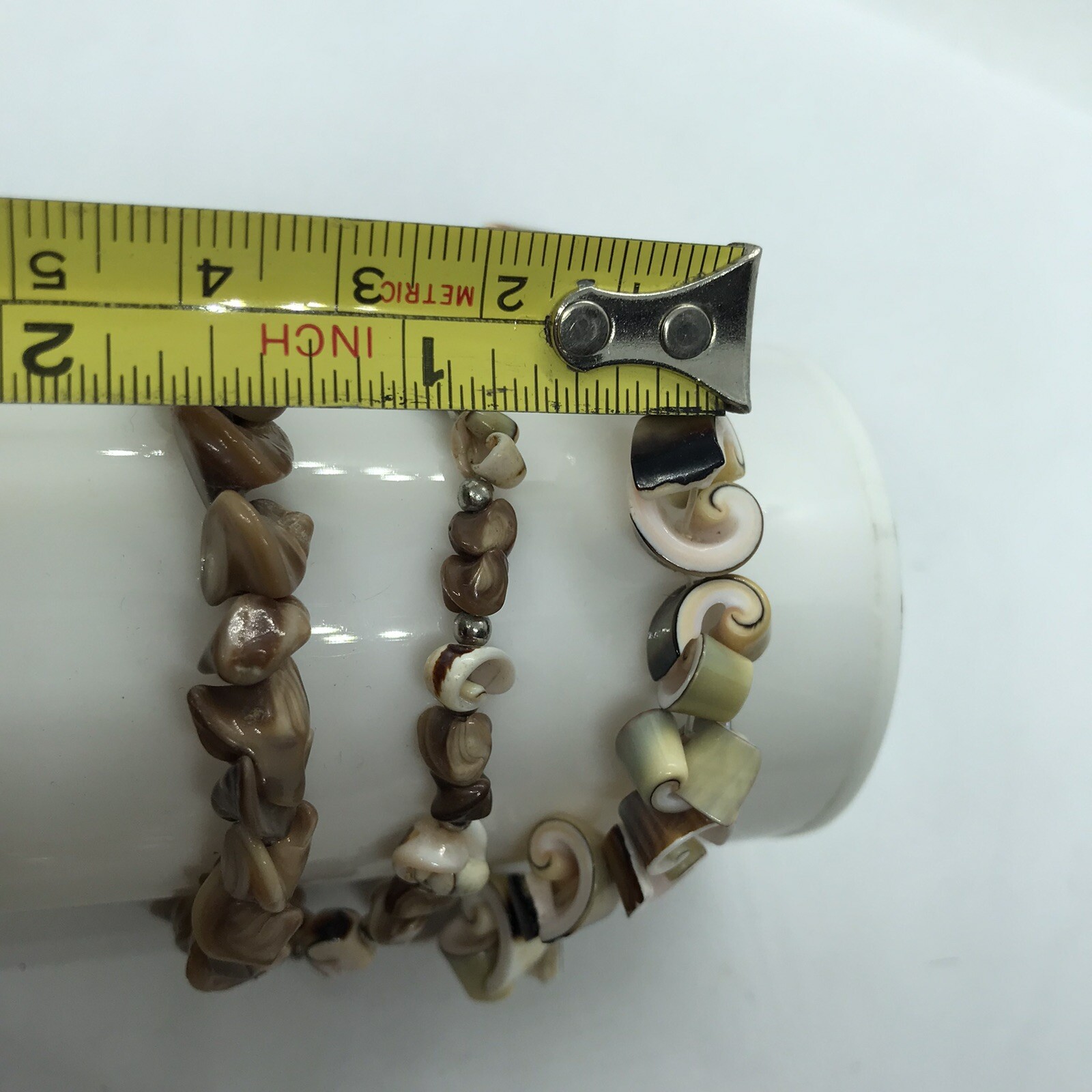 Lot Of Vintage Shell Bracelet boho beach VSCO layering handmade earthtones