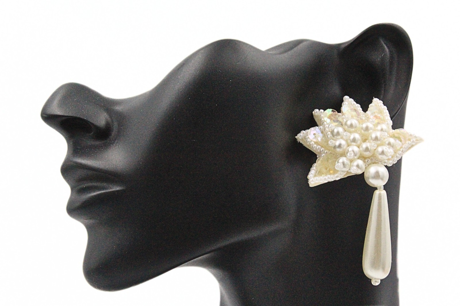 Classic Tear Drop Faux Pearl Cluster Acrylic Beach Dangle Drop Earrings