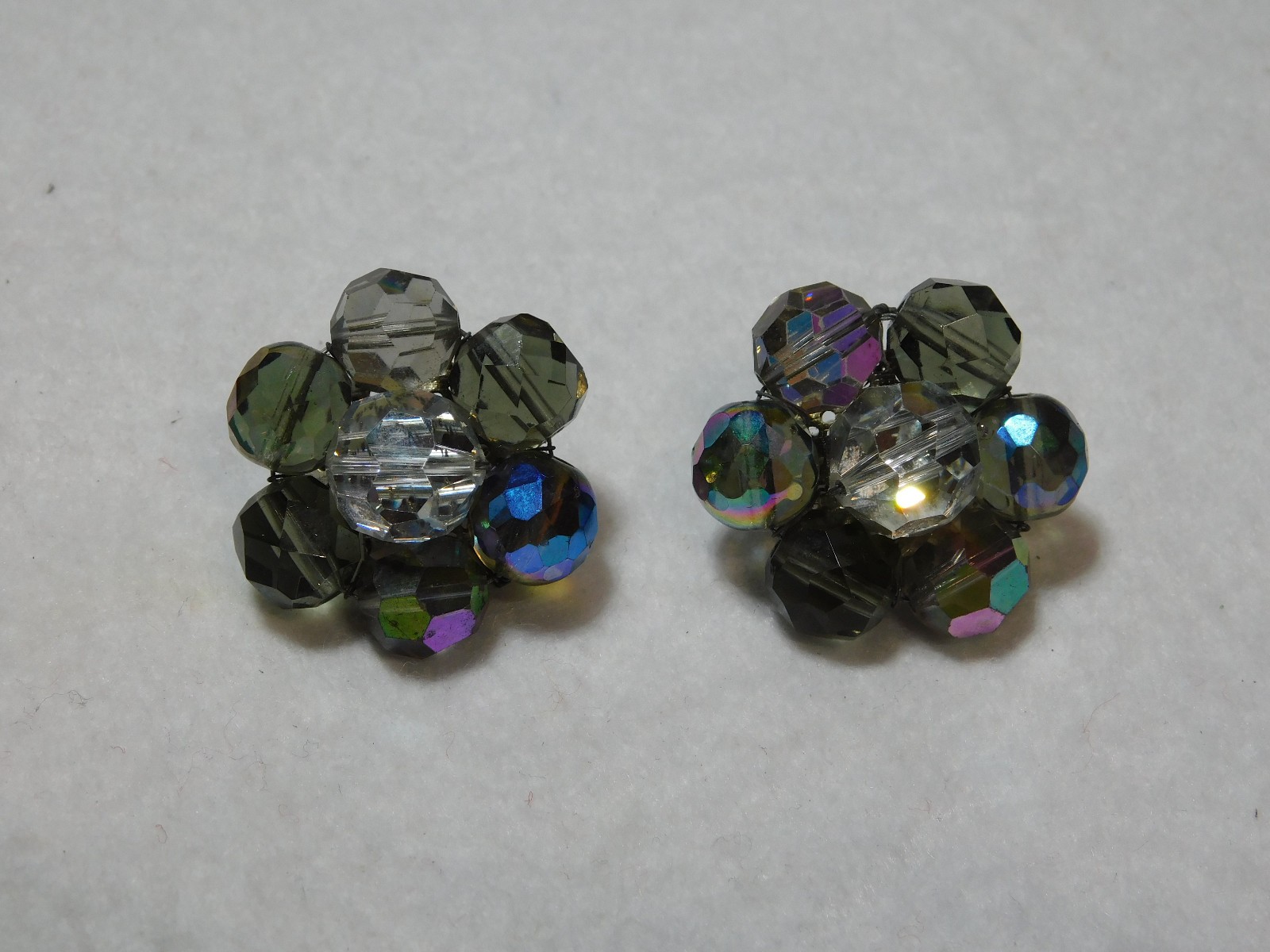 Pair of Vogue Flower Design Clasp On Earrings from An Estate Auction