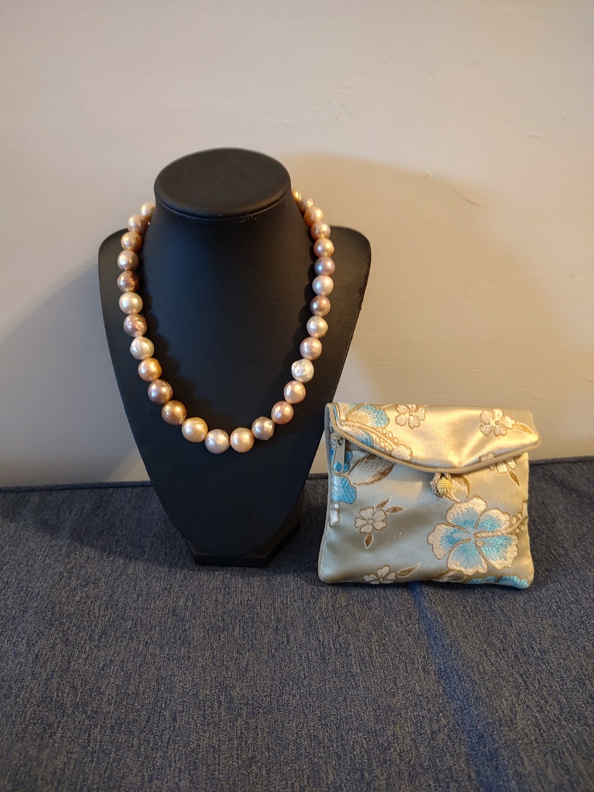QVC Honora 12.0mm – 14.0mm Ming Cultured Pearl Sterling 18″ Necklace