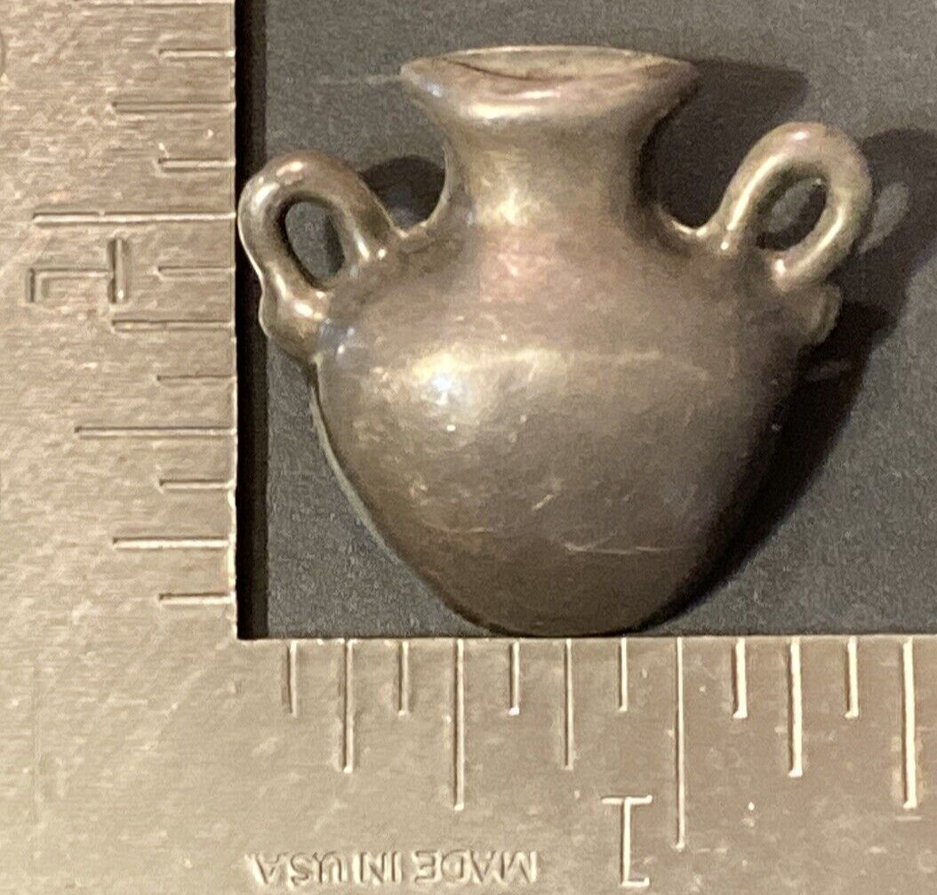 Mexico Silver Pinback Brooch Shape of A Water Pot