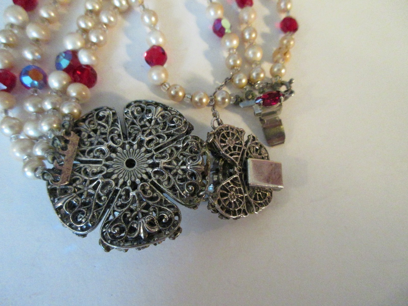 vintage signed ORIGINAL BY ROBERT rhinestone pearl necklace and bracelet set