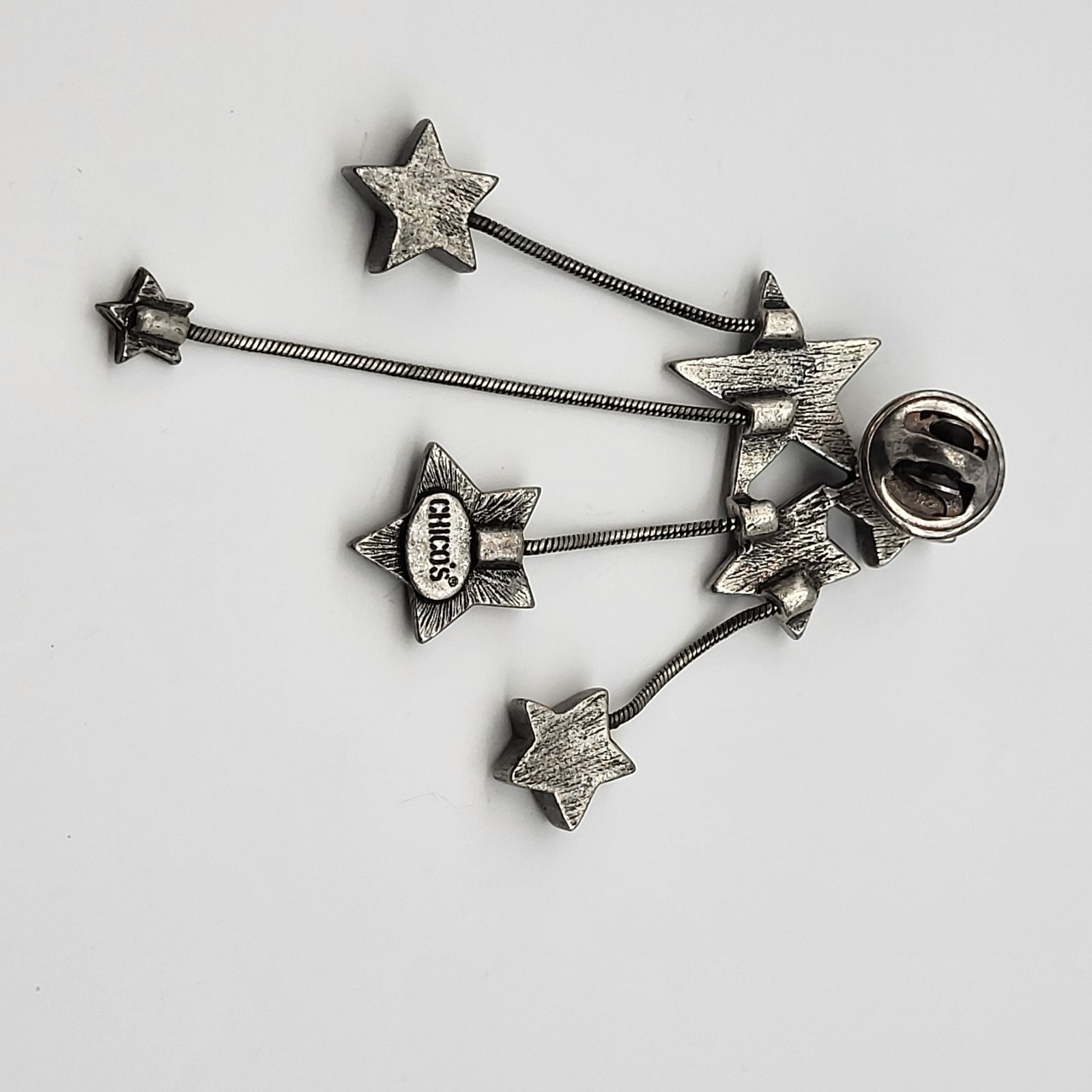 Fabulous Chicos Shooting Star Tie tack Lapel Pin whimsical articulated Celestial