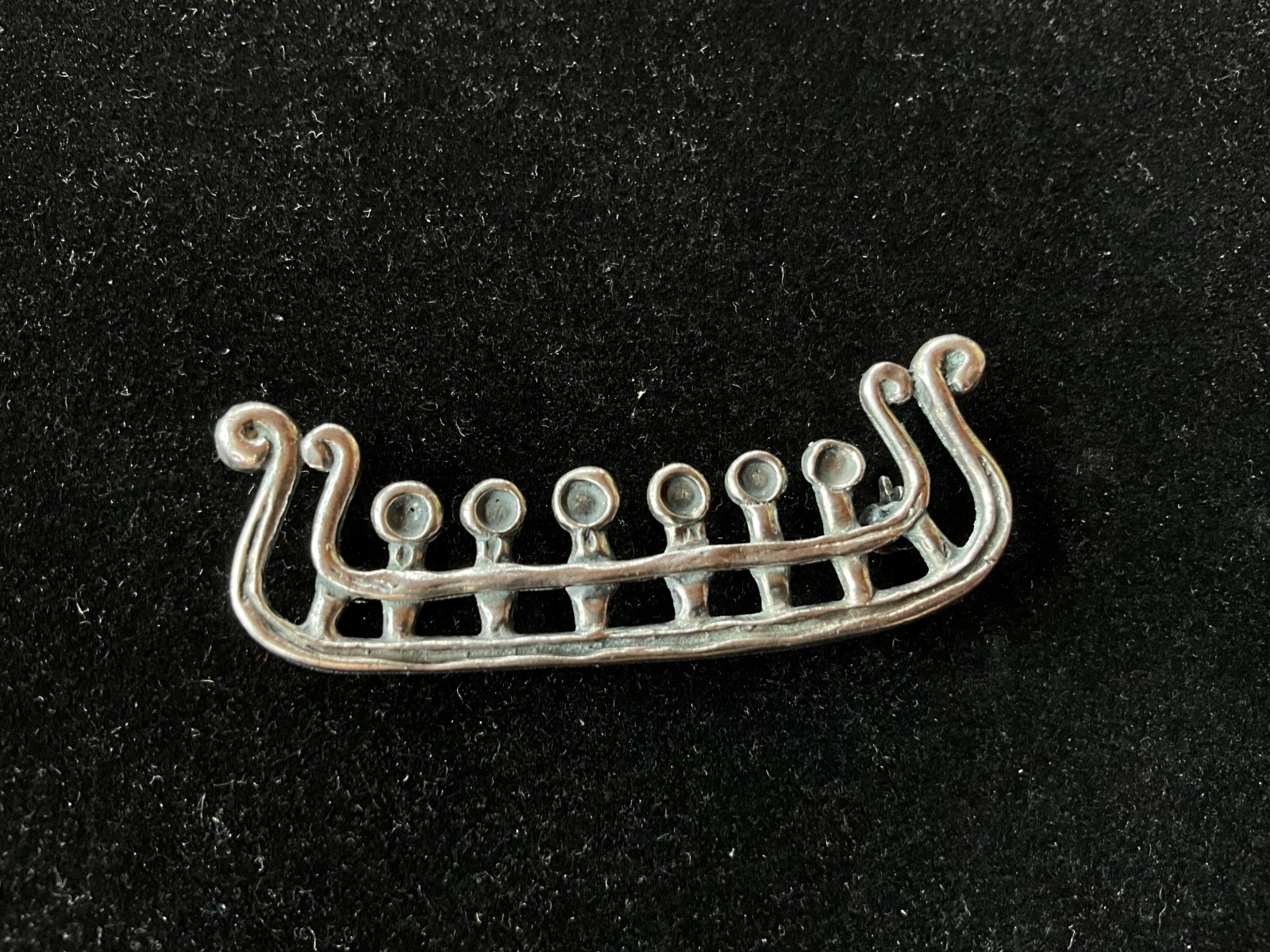 Finn Jensen Sterling Abstract Modernist Ship Pin Norway David Andersen Style