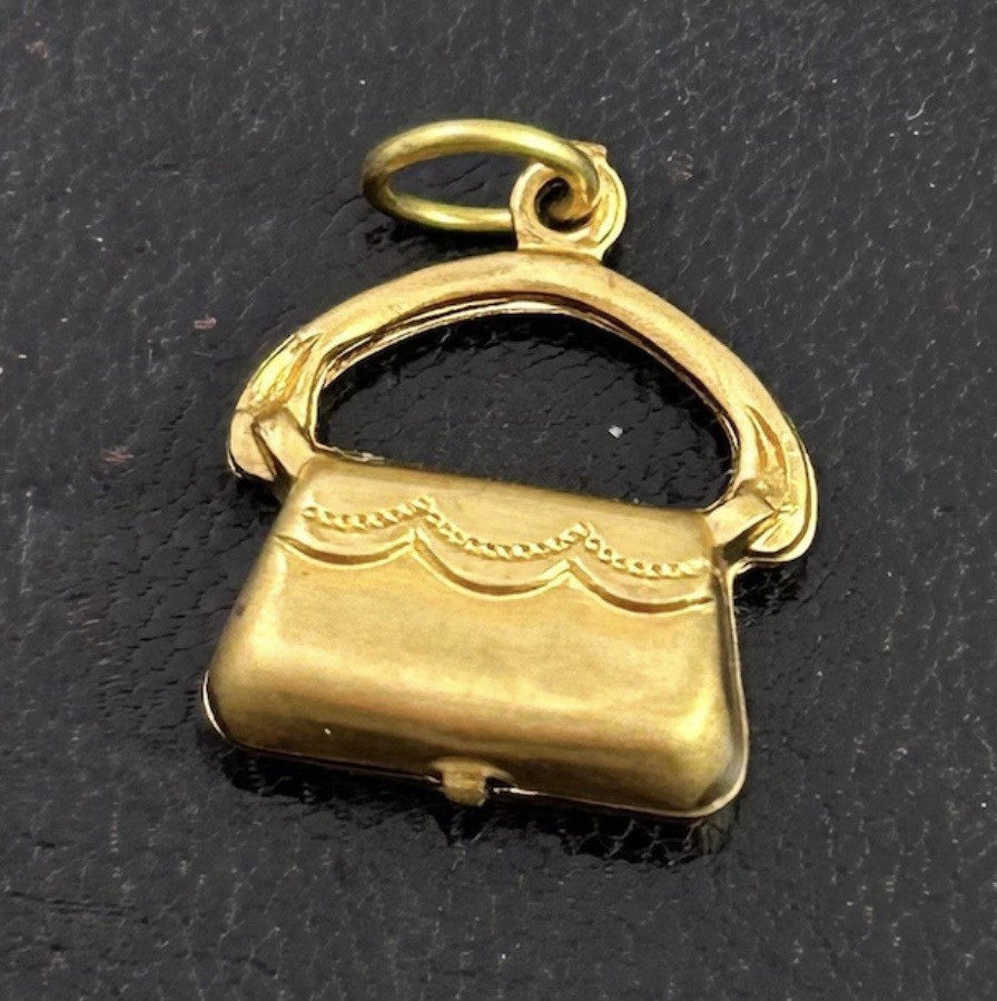 Vintage Charm Pendant Brass Purse Charm Vintage Jewelry Charm For Women Gift