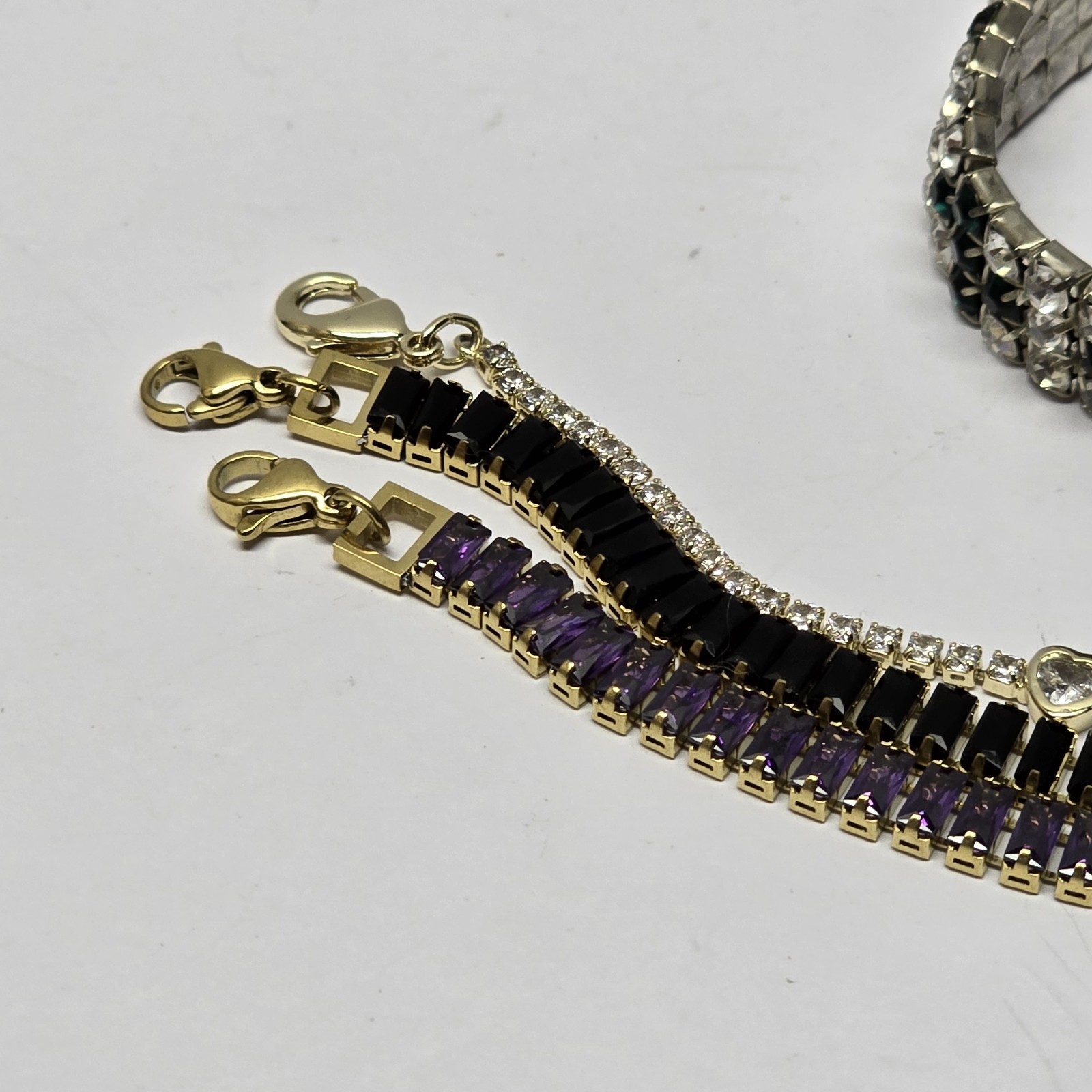 Rhinestone Bracelet Lot Of 4