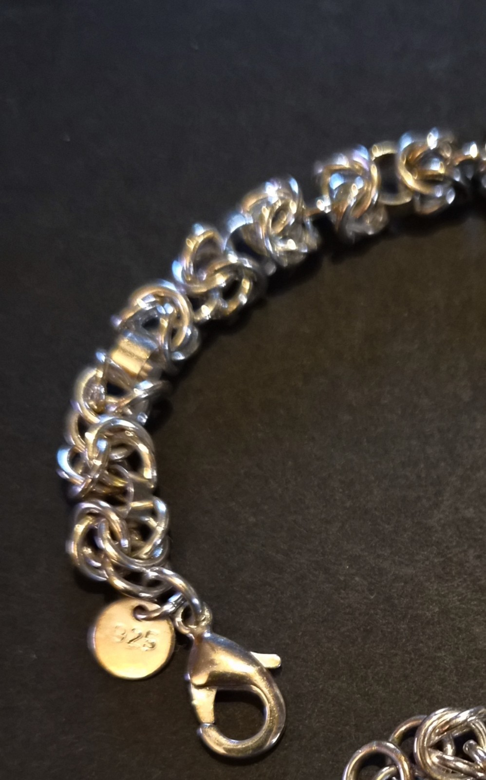 Vintage 925 Sterling Silver Charm Bracelet