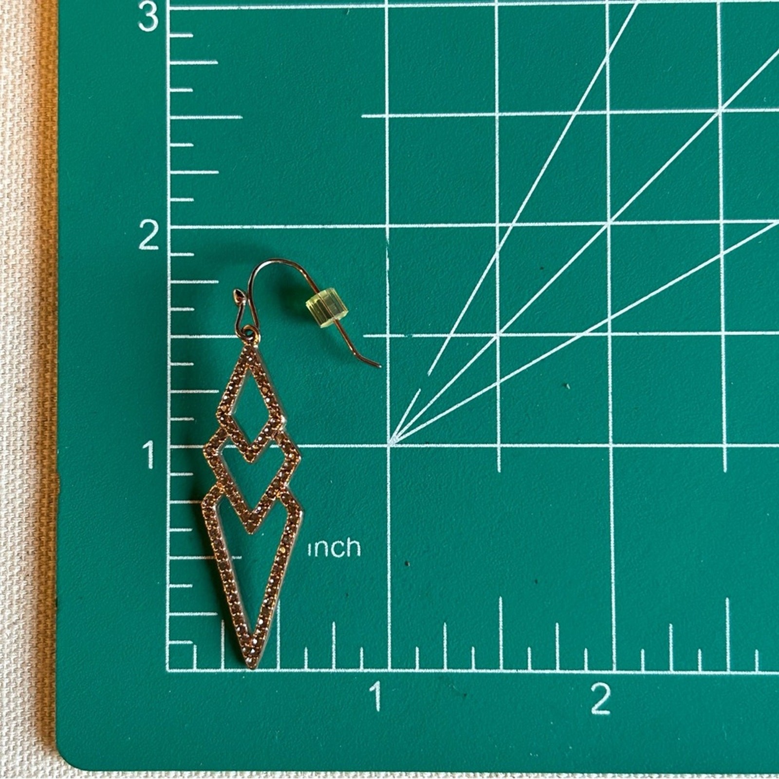 Stella and Dot Rose Gold Pave Spear Earrings