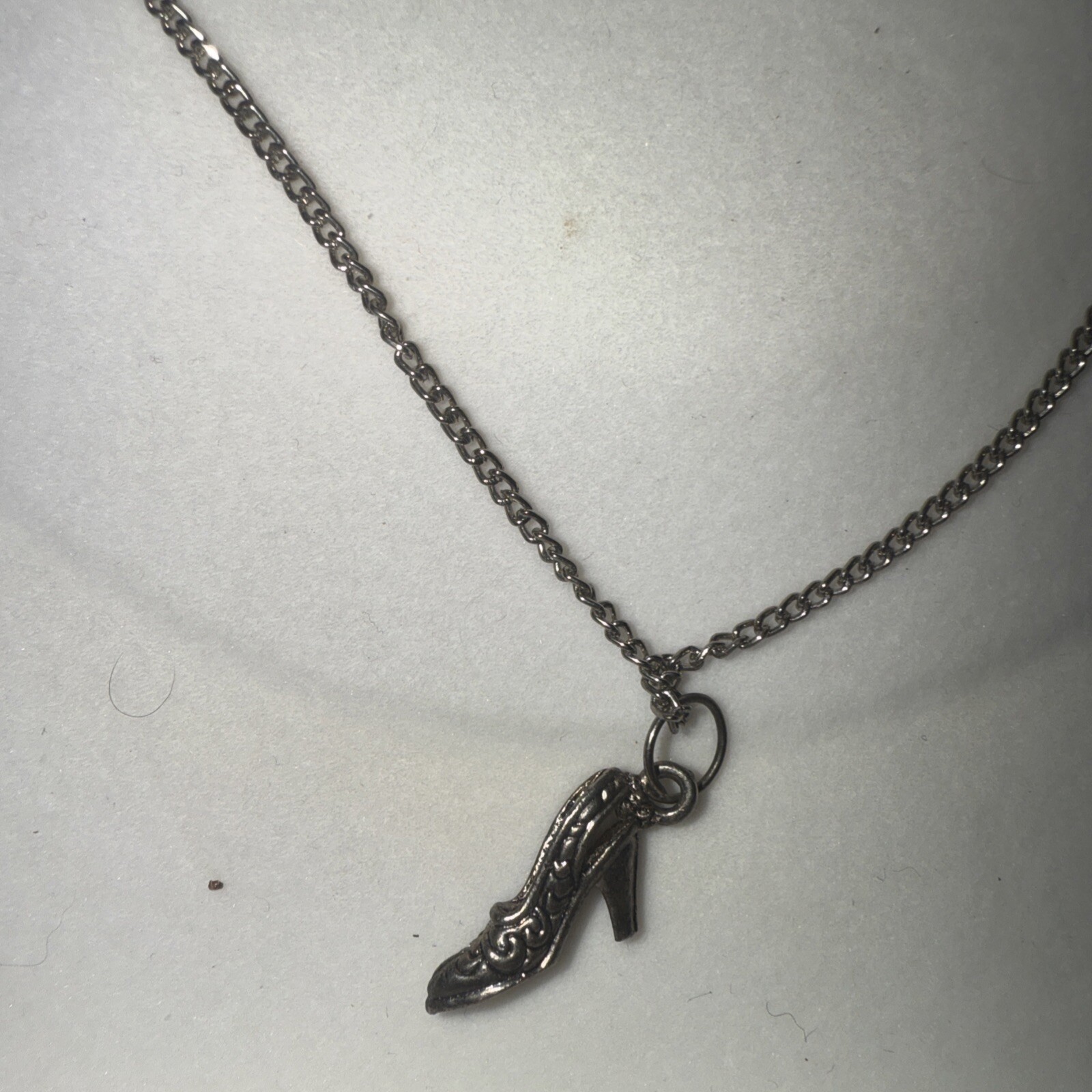 Stiletto Pumps High Heel Shoes Charm or Pendant On Chain Silver Pewter ?