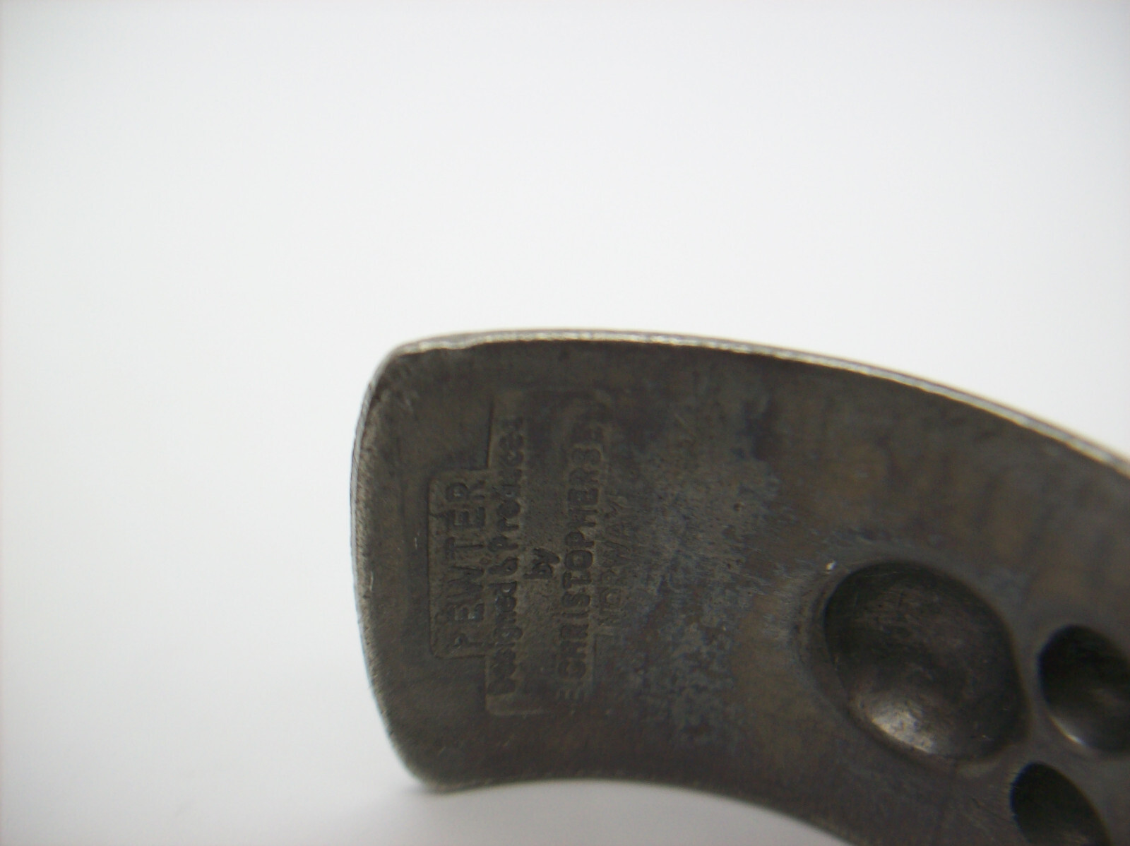 Vintage E Christophersen Brutalist Bracelet, Norway, Signed