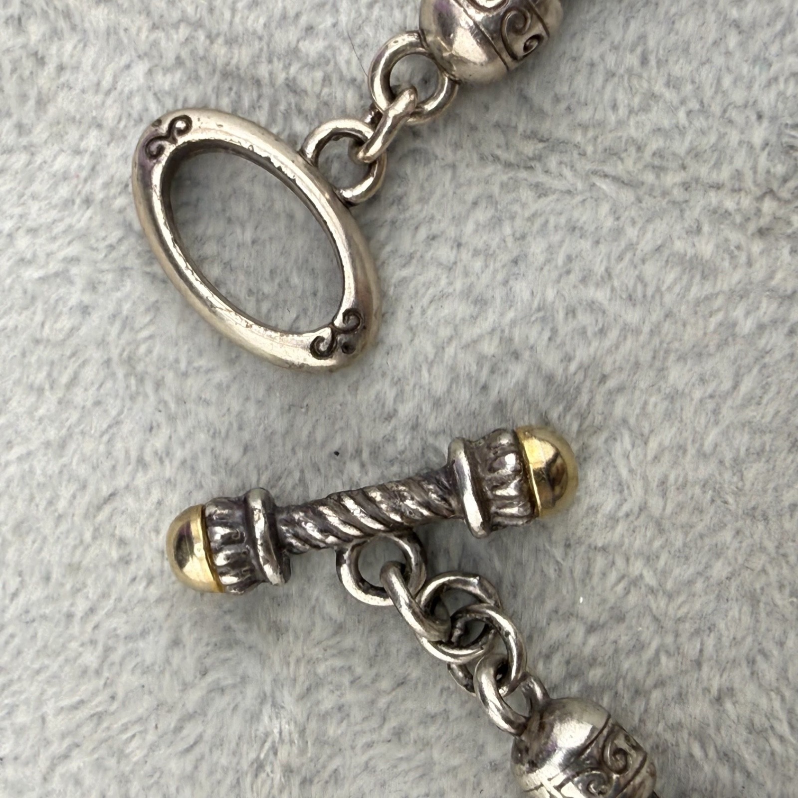 Vintage Bracelet Silver Tone Popcorn Chain 7”